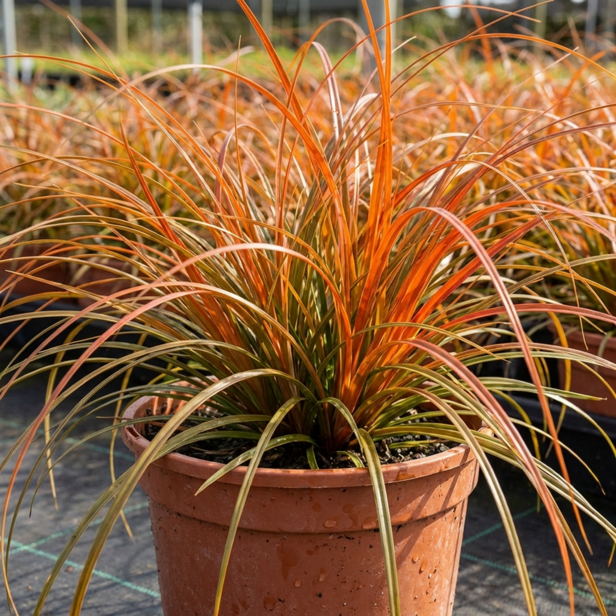 1 Carex Prairie Fire Evergreen Ornamental Grass, Hardy Perennial Garden Plant, 2 Litre Root Ball - Frankton's
