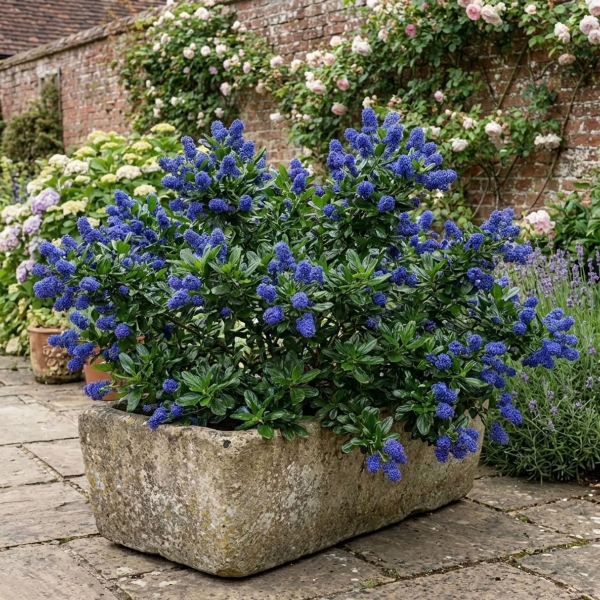 1 Ceanothus Yankee Point California Lilac Plant, Blue Flowering Evergreen Shrub, 3L Root-Ball - Frankton's