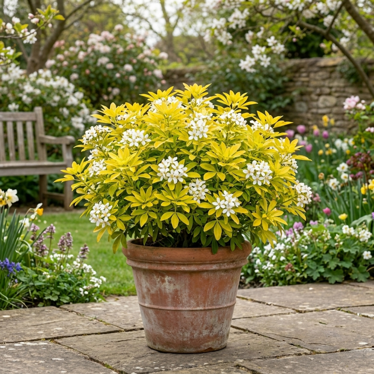 1 Choysia Sundance Plant, Hardy Evergreen Mexican Orange Blossom, 7.5 Litre Root Ball - Frankton's