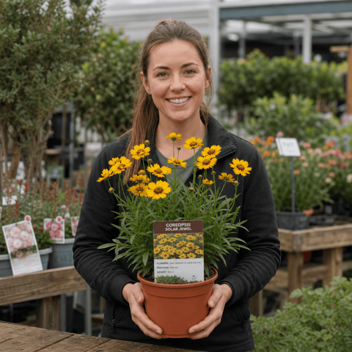 1 Coreopsis Solar Jewel Live Perennial Plant, Hardy Summer Flowering Garden, 3 Litre Root-Ball - Frankton's