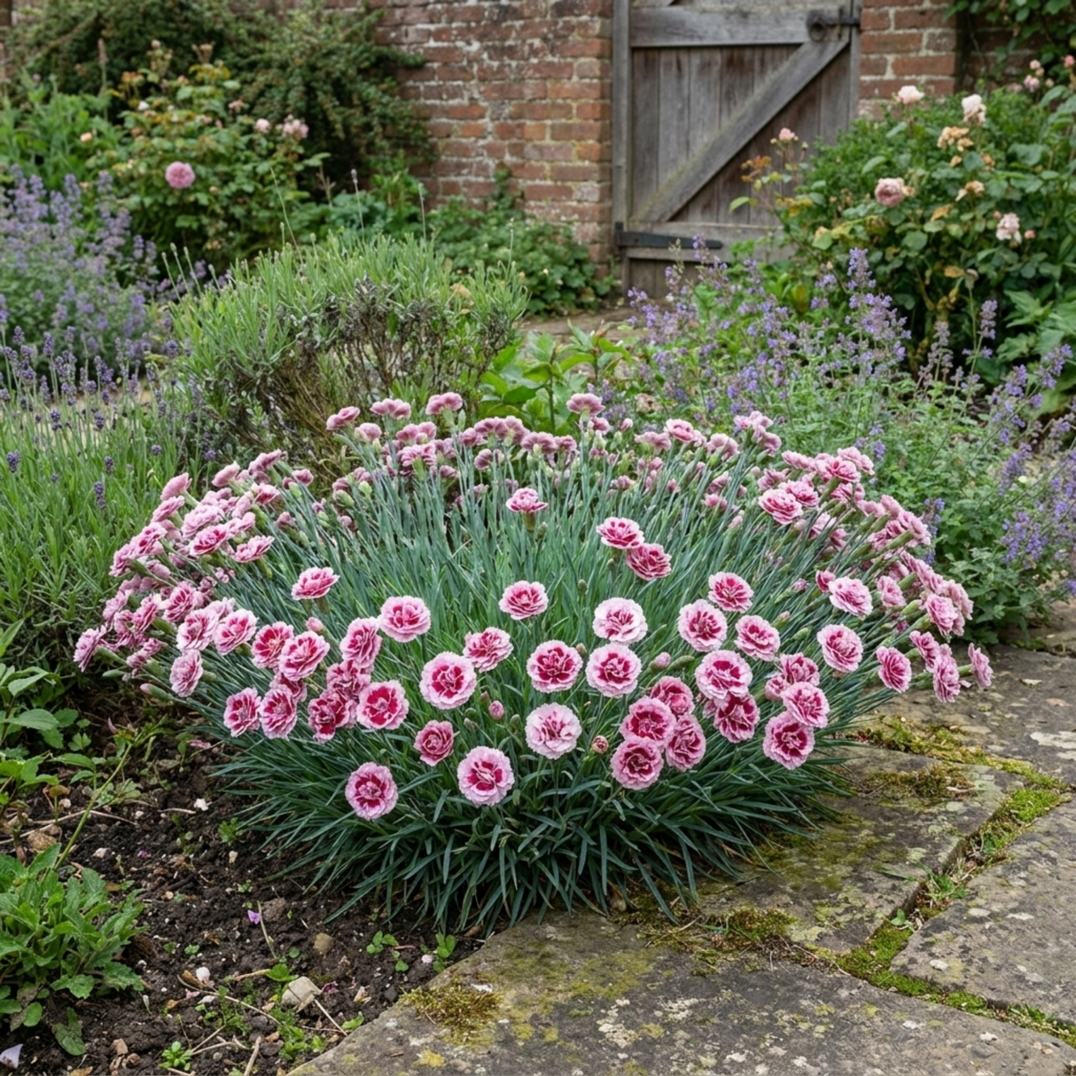 1 Cottage Pink Dianthus Raspberry Sundae, Fragrant Hardy Perennial Plant, 5 Litre Root Ball - Frankton's
