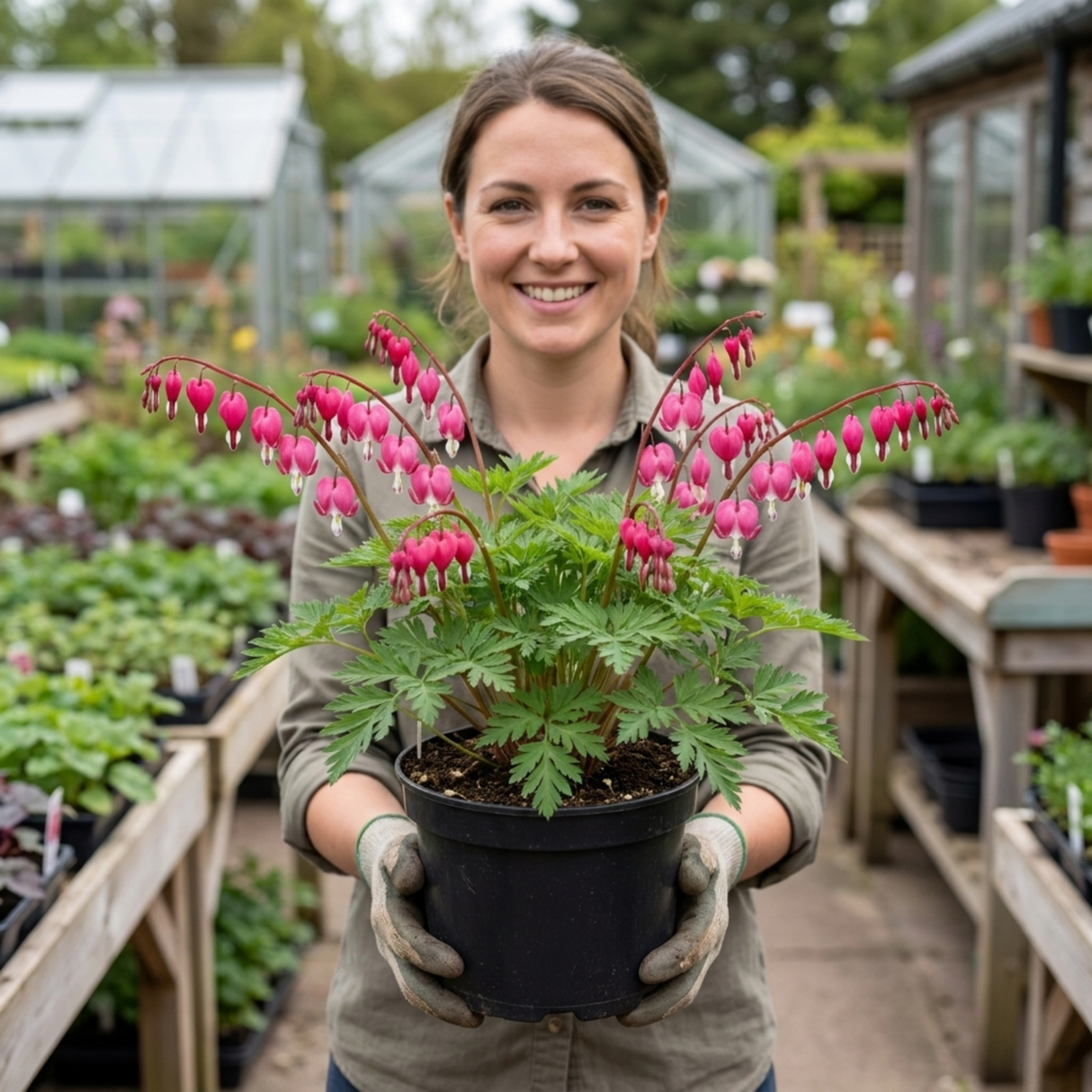 1 Dicentra Luxuriant Bleeding Heart Plant, Hardy Shade Perennial, Garden Ready, 17cm Root-Ball - Frankton's