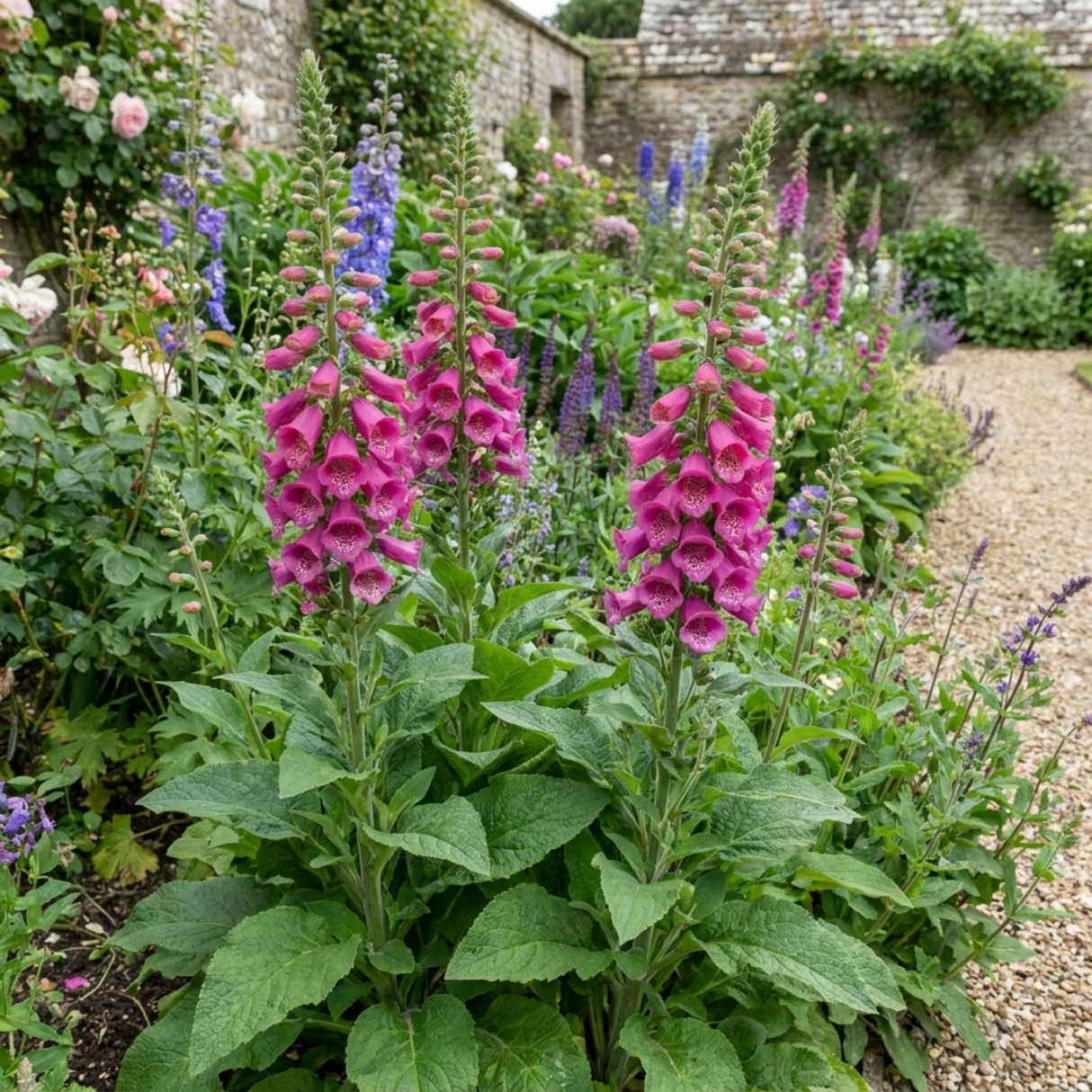 1 Digitalis Hanabee Deep Rose Foxglove Plant, Bee Friendly Hardy Perennial, 2 Litre Root Ball - Frankton's
