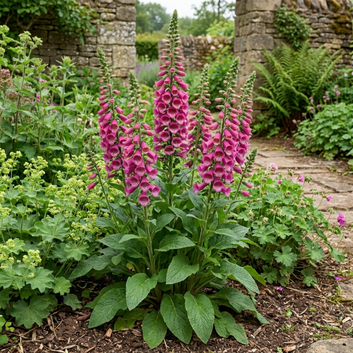 1 Digitalis Hanabee Deep Rose Foxglove Plant, Bee Friendly Hardy Perennial, 3 Litre Root Ball - Frankton's