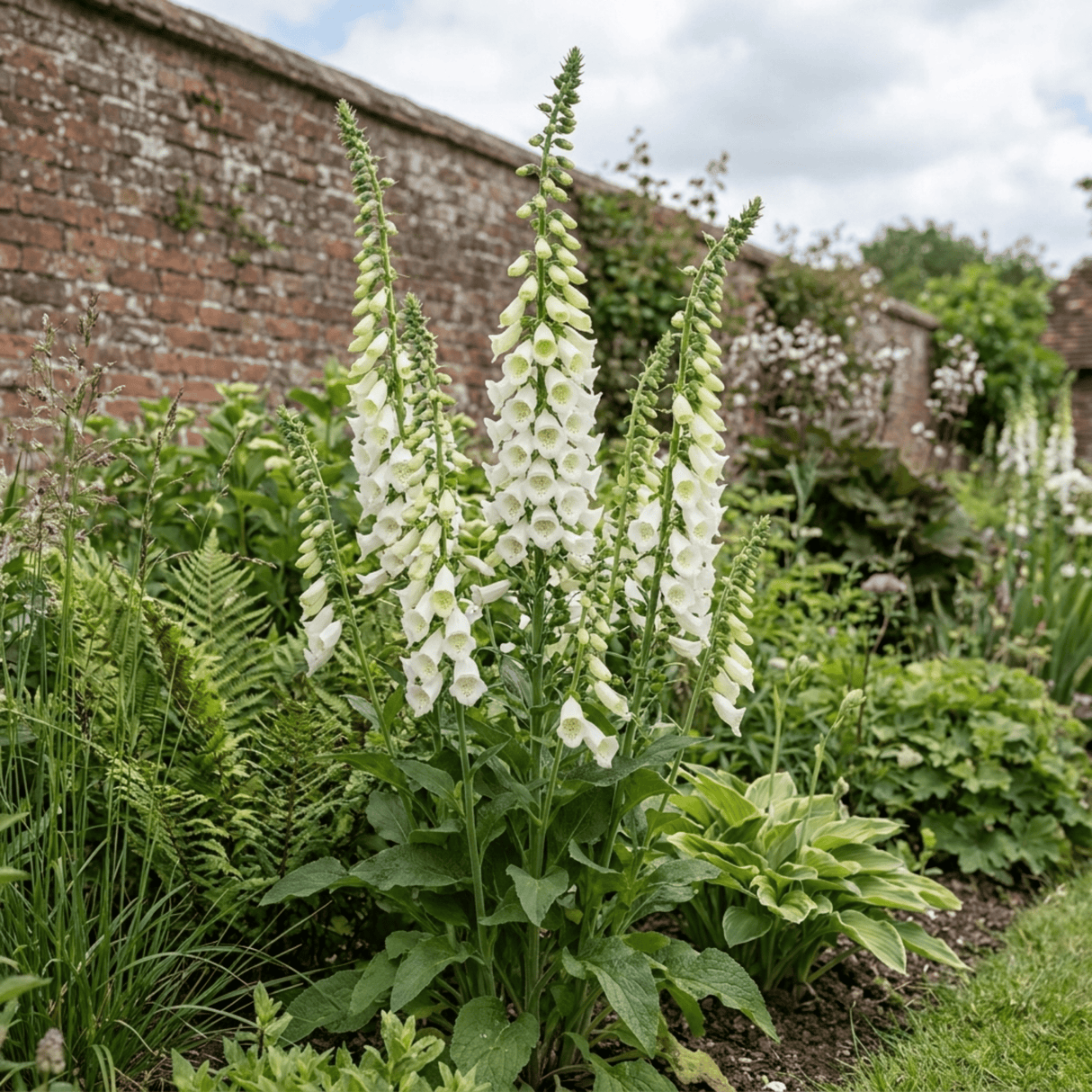 1 Digitalis Hanabee White Foxglove Plant, Hardy Bee Friendly Perennial, Summer Flowering, 2 Litre Root Ball - Frankton's