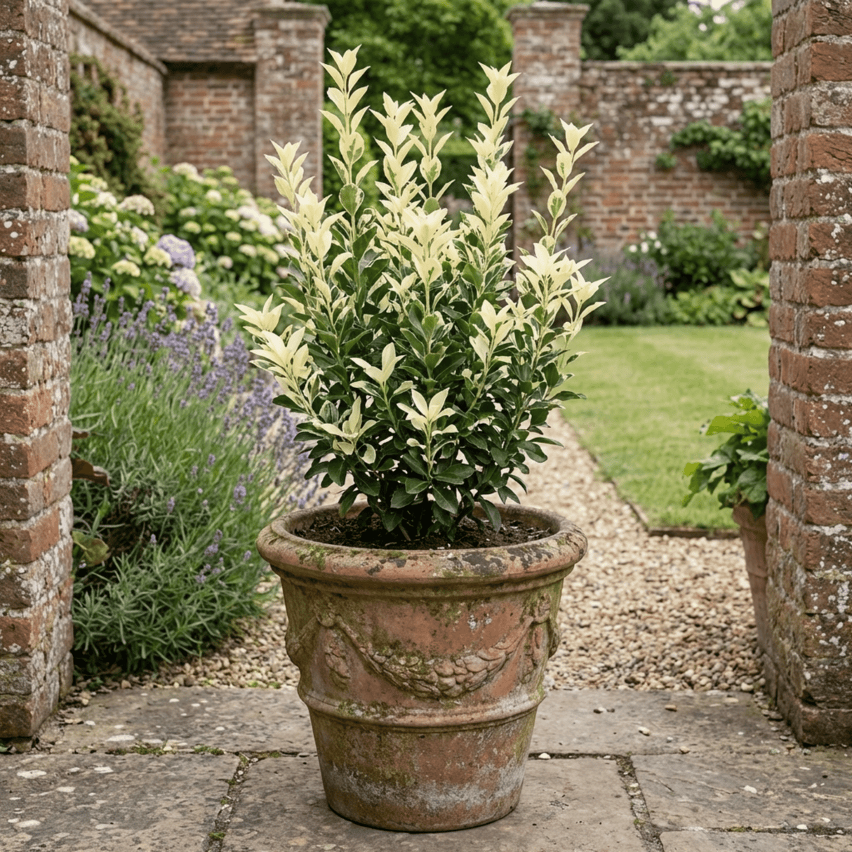 1 Euonymus Japonicus Paloma Blanca Plant, Hardy Evergreen Shrub for Garden, 7.5 Litre Root-Ball - Frankton's