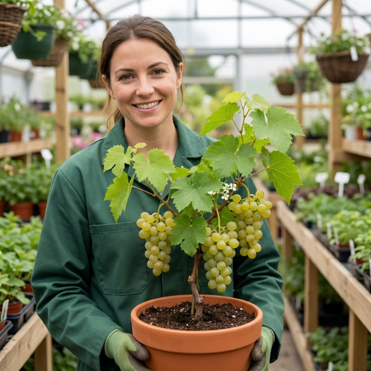 1 Grape Vine Vitis Centennial White Seedless Plant, Hardy Outdoor Garden Ready, 3 Litre Root Ball - Frankton's