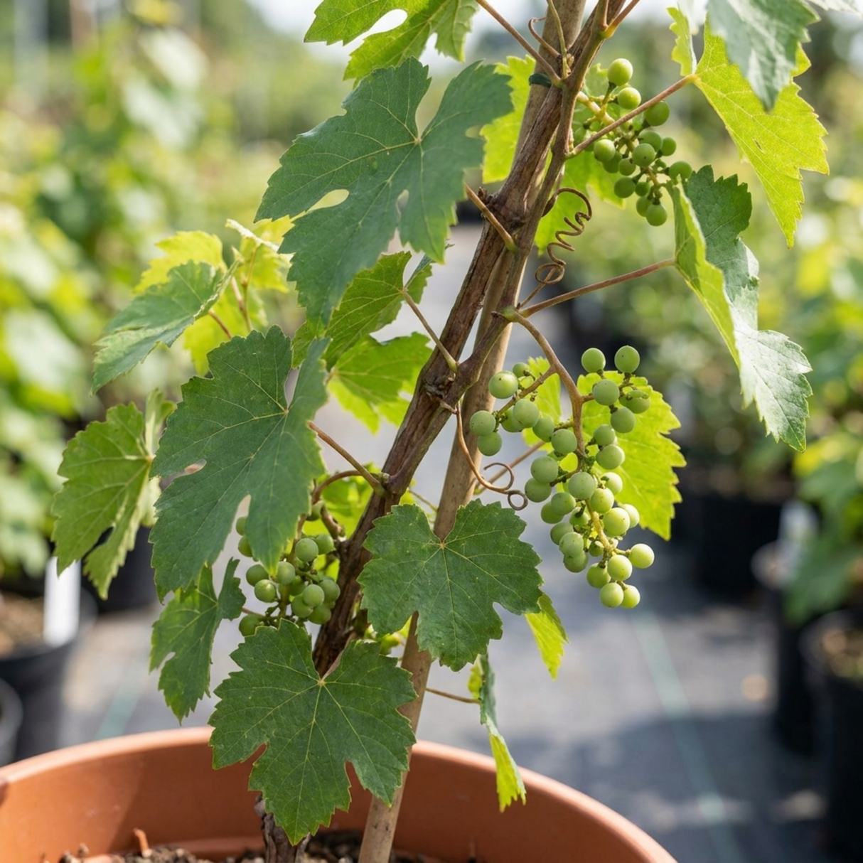 1 Grape Vitis Sulima White Vine Plant, Self Pollinating Hardy Outdoor Garden Ready, 3 Litre Root-Ball - Frankton's