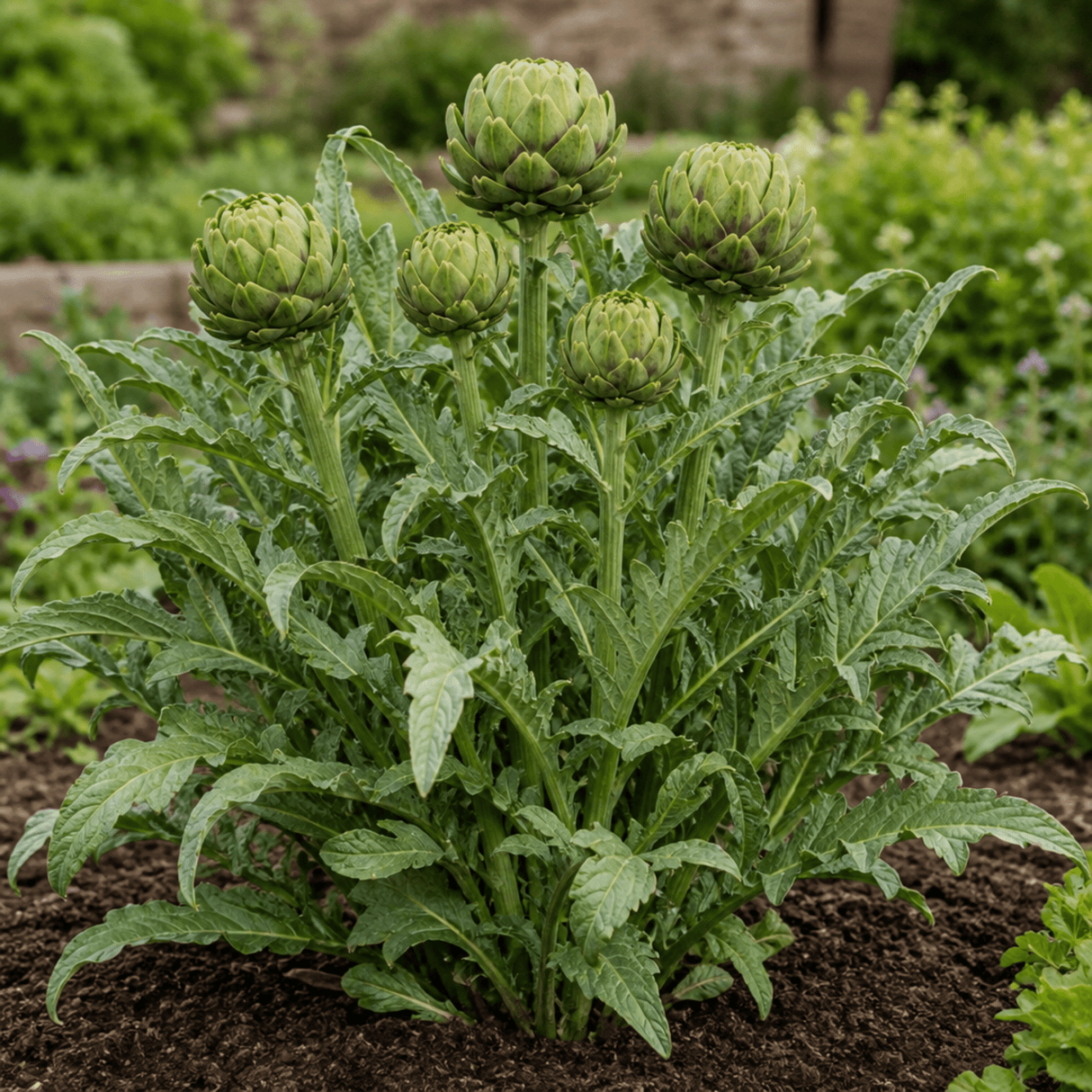 1 Green Globe Artichoke Live Plant, Hardy Perennial Vegetable, Outdoor Garden Ready, 2Ltr Root Ball - Frankton's