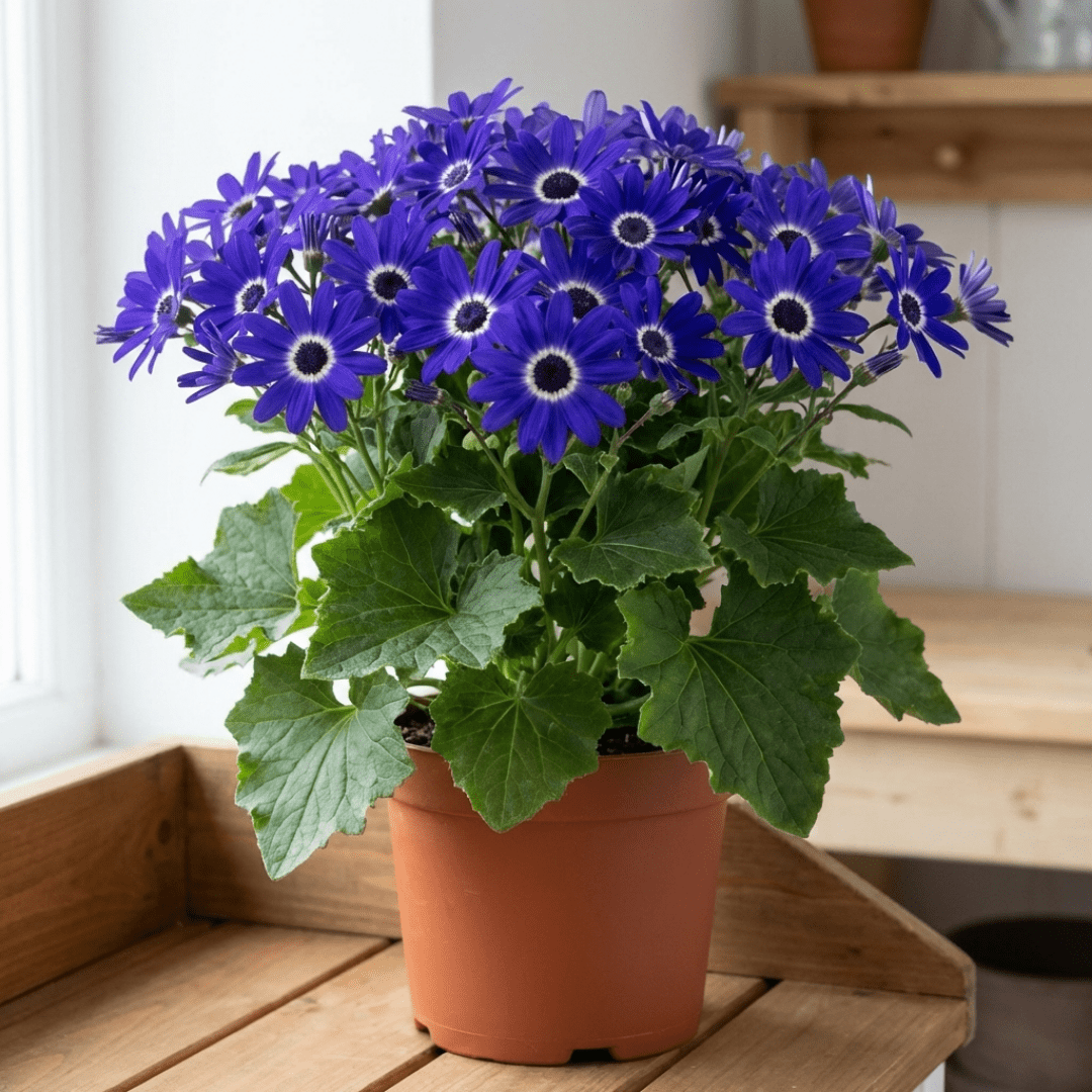 1 Large Bedding Plant - Senetti Deep Blue, Outdoor Garden Ready, 2L Pot - Frankton's