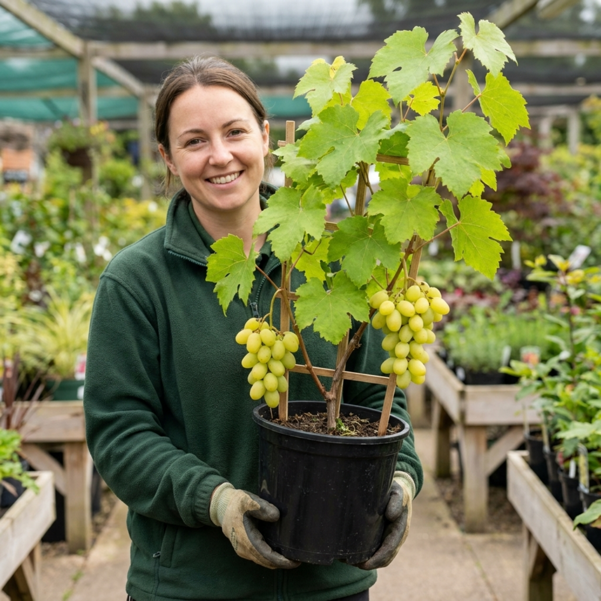 1 Large Plant - Grape Vitis Victoria White, Outdoor Garden Ready, 3L Pot - Frankton's