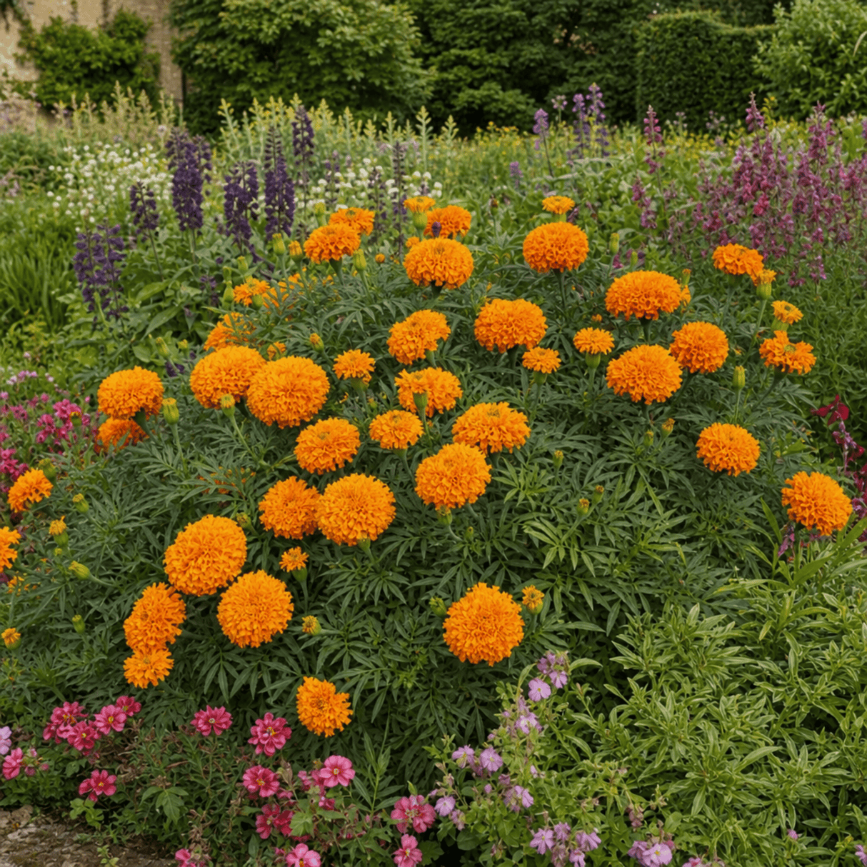 1 Large Plant - Marigold African Taishan Orange, Outdoor Garden Ready, 2L Pot - Frankton's