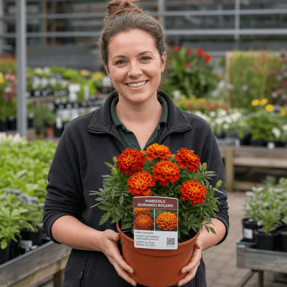 1 Large Plant - Marigold Durango Bolero, Ready to Plant in Your Garden, 2L Pot - Frankton's