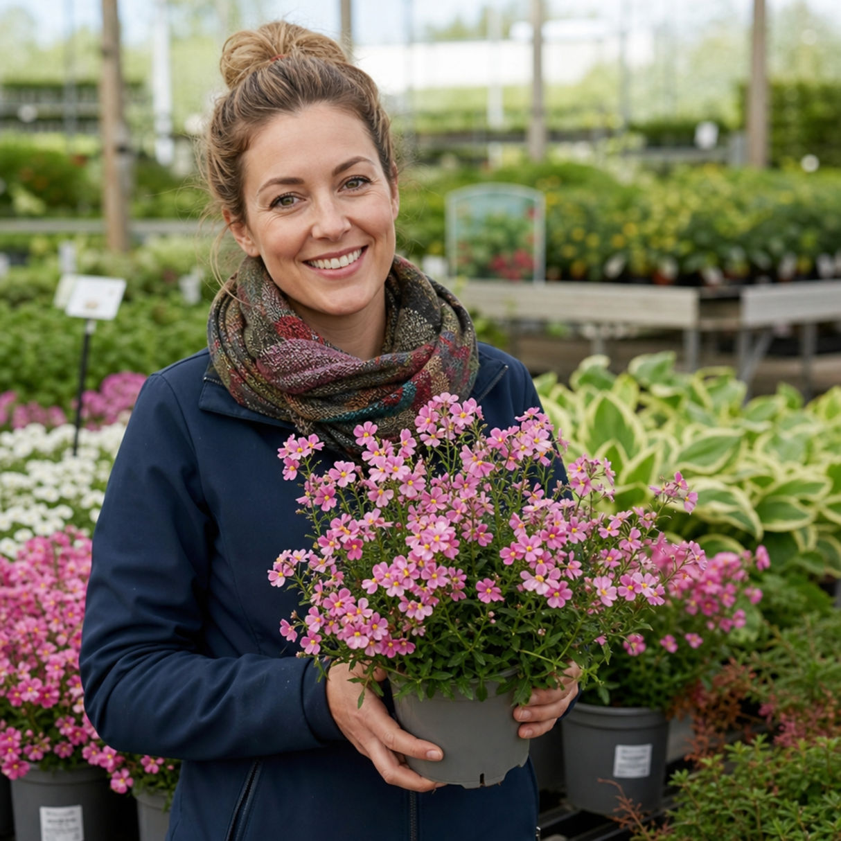 1 Large Plant - Nemesia Nuvo Rose Improved, Outdoor Garden Ready, 2L Pot - Frankton's