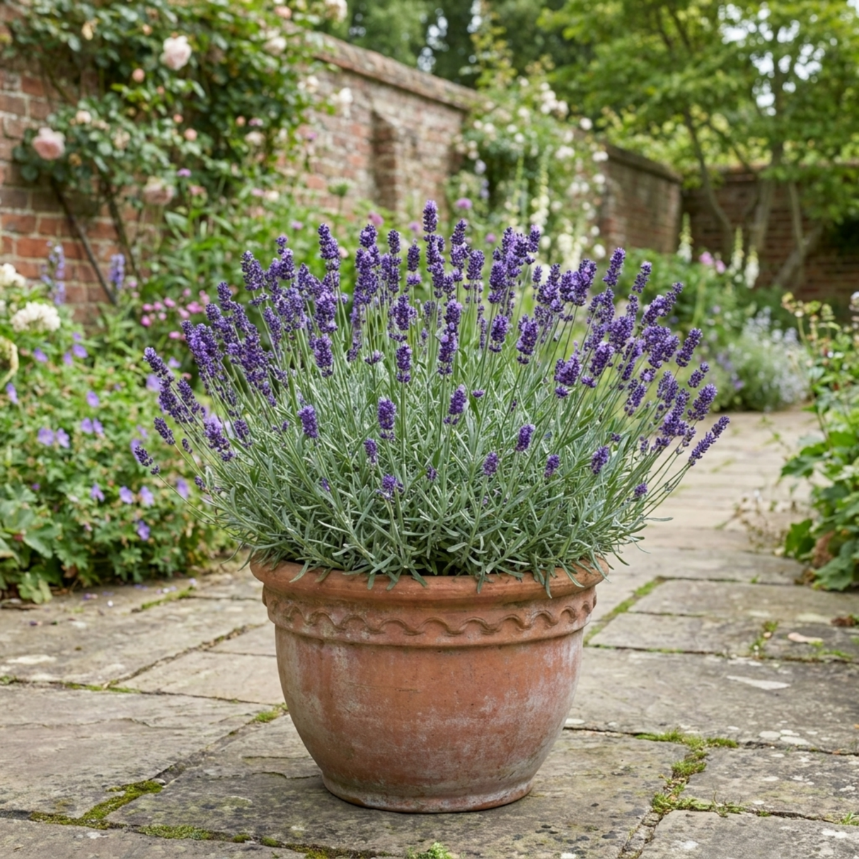 1 Lavender Hidcote Blue Plant, Fragrant Hardy Perennial Lavender Bush, Garden Ready, 5 Litre Root Ball - Frankton's