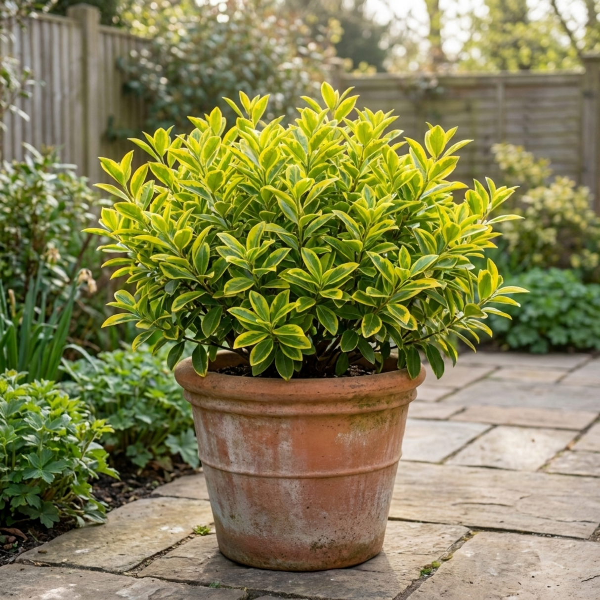 1 Ligustrum Aureum Golden Privet Hedge Plant, Evergreen Garden Ready, 7.5 Litre Root Ball - Frankton's