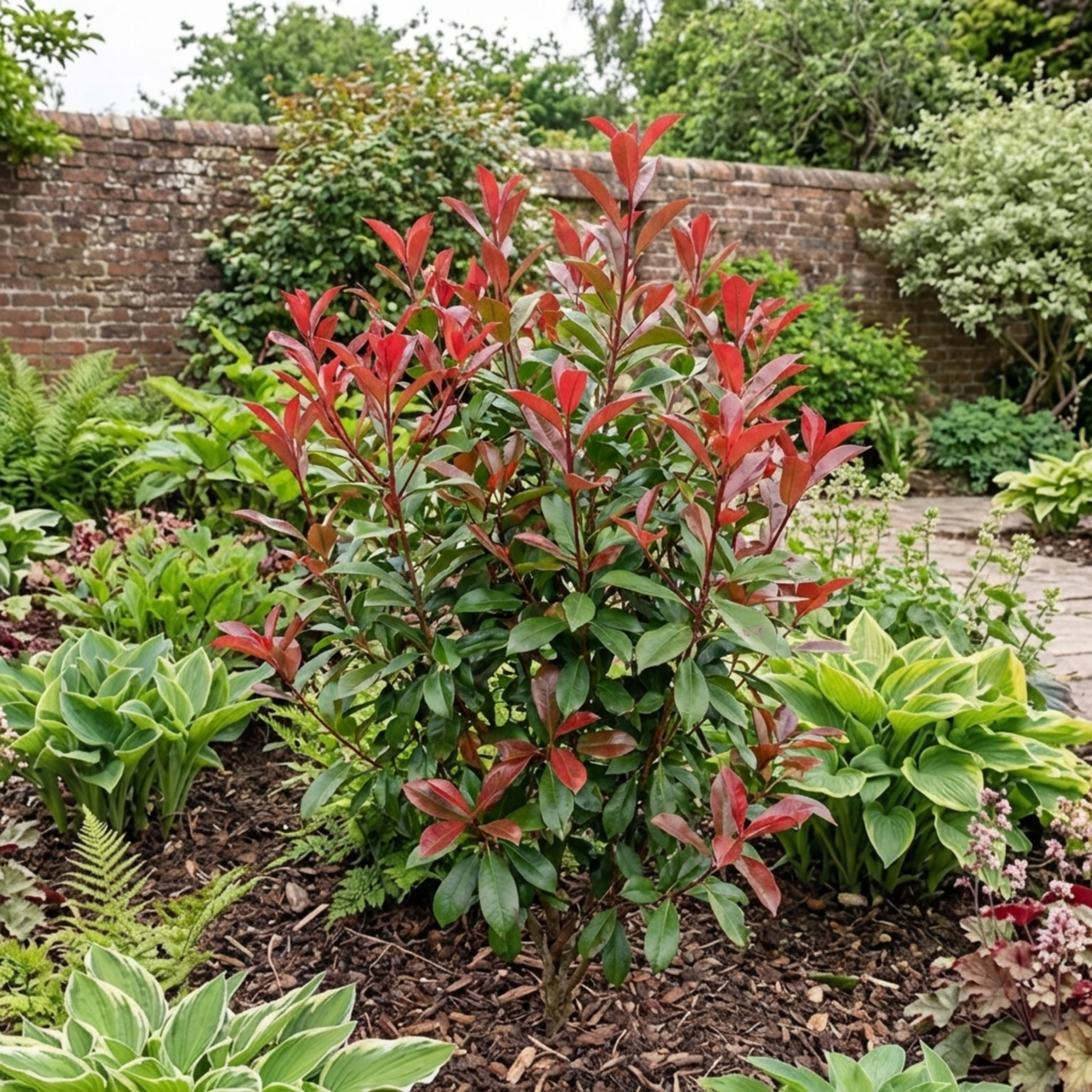 1 Photinia Louise Plant, Hardy Evergreen Red Leaf Hedge Shrub, Outdoor Garden Ready, 26cm Root Ball - Frankton's