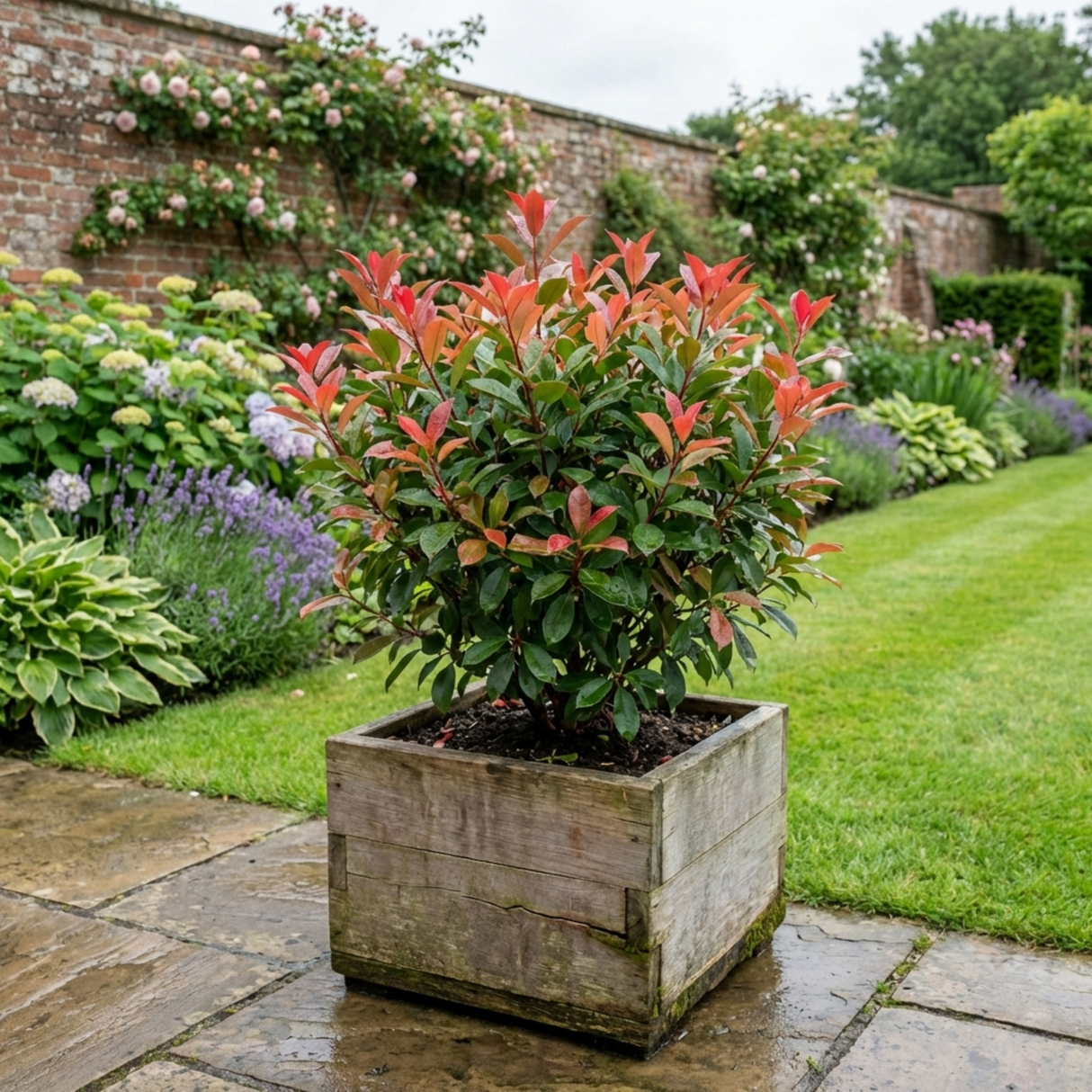 1 Photinia Magical Volcano Evergreen Shrub, Fast Growing Hedge Plant, 3 Litre Root-Ball - Frankton's