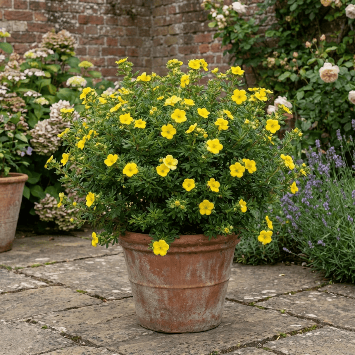 1 Potentilla Goldfinger Hardy Yellow Flowering Shrub, Bee Friendly Garden Plant, 2 Litre Root Ball - Frankton's