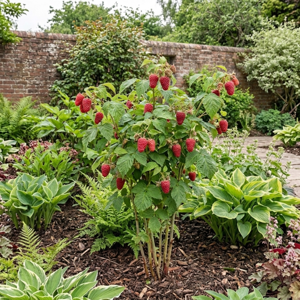 1 Raspberry Glem Ample Summer Fruiting Plant, Hardy Fruit Bush, Garden Ready, 17cm Root-Ball - Frankton's