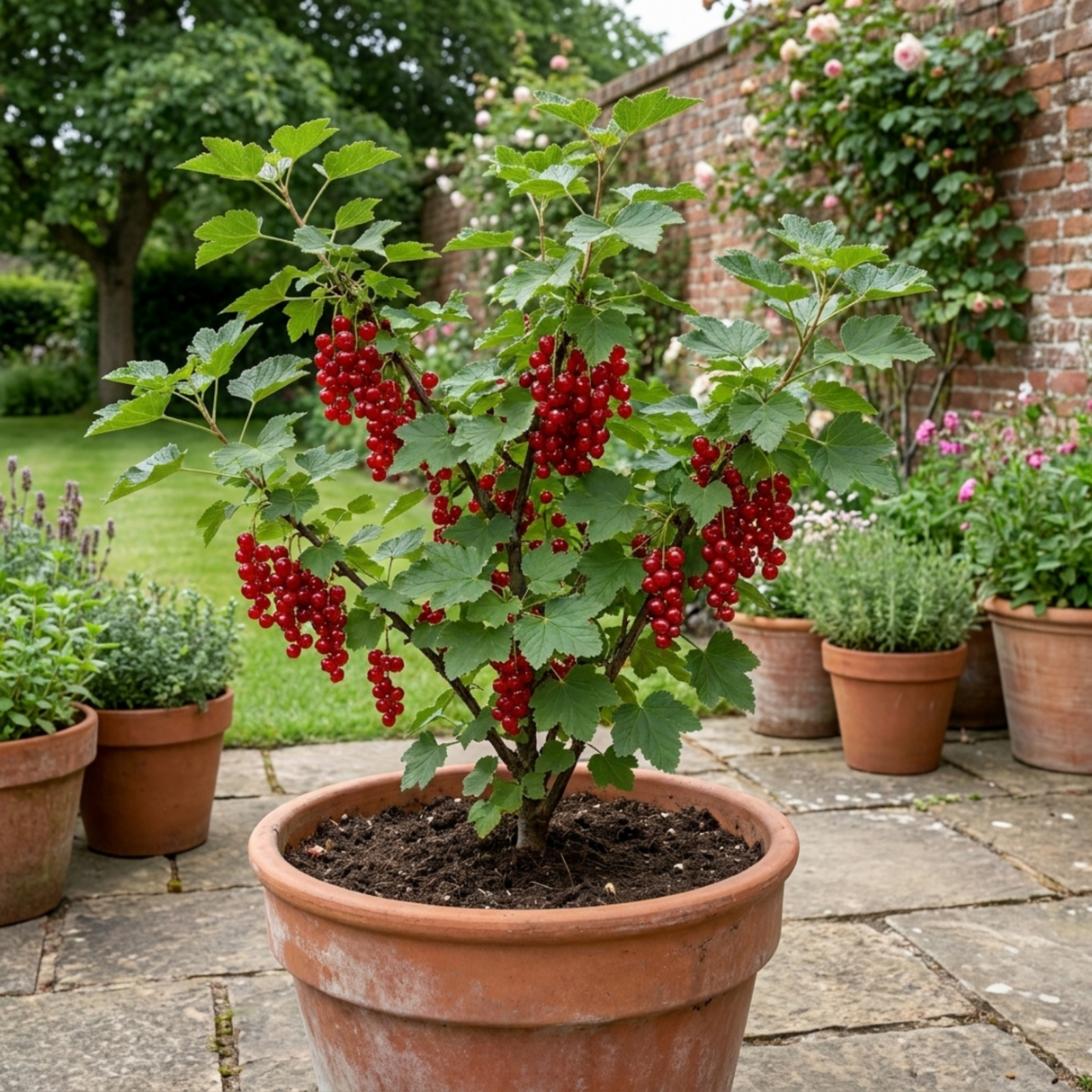 1 Redcurrant Jonkheer Van Tets Fruit Bush, Hardy Outdoor Garden Ready, 2 Litre Root Ball - Frankton's