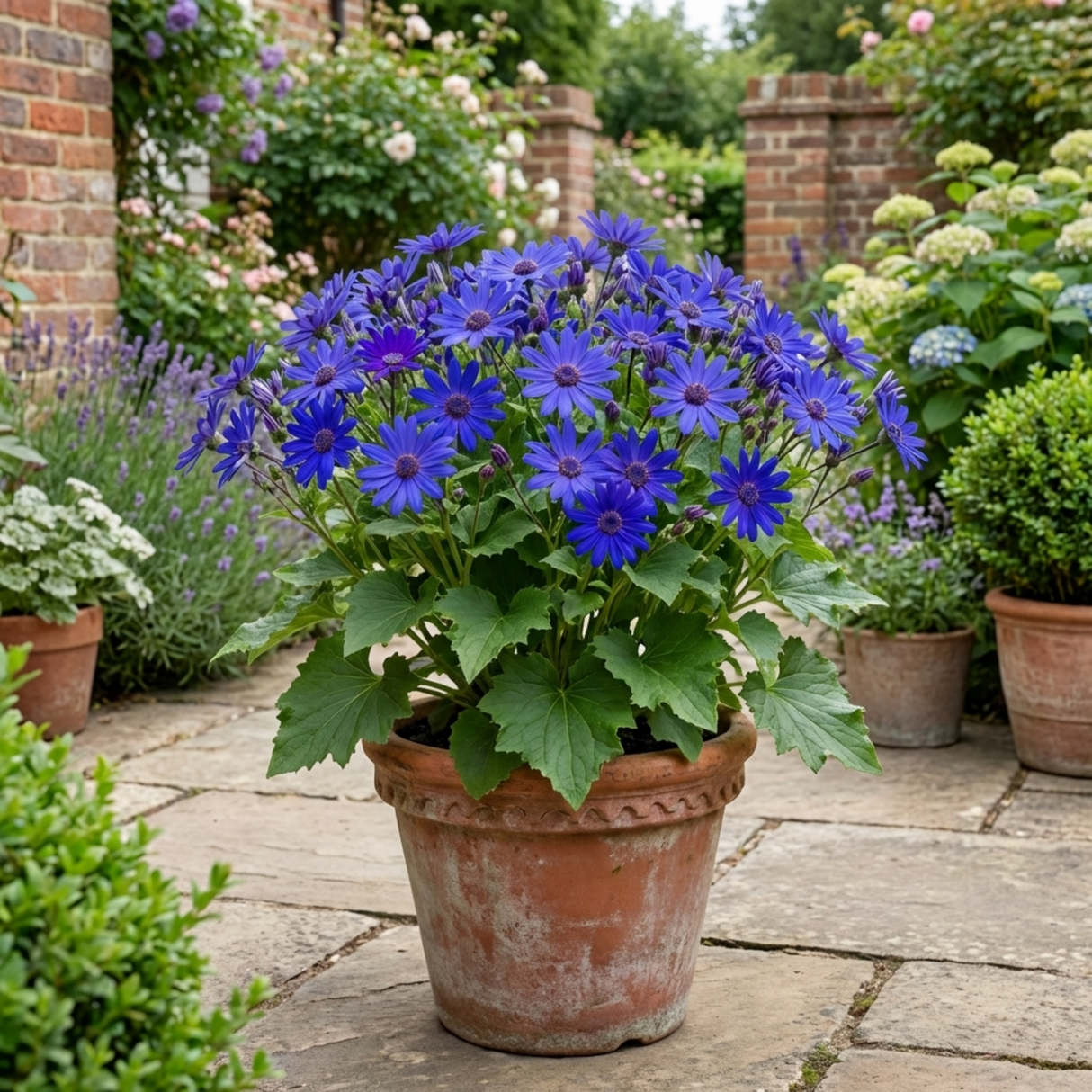 1 Senetti Deep Blue Pericallis Flowering Plant, Spring & Summer Garden Ready, 6.5 Litre Root-Ball - Frankton's