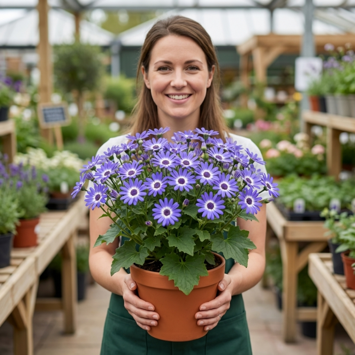 1 Senetti Lavender Flowering Plant, Hardy Summer Bedding, Outdoor Garden Ready, 17cm Root-Ball - Frankton's