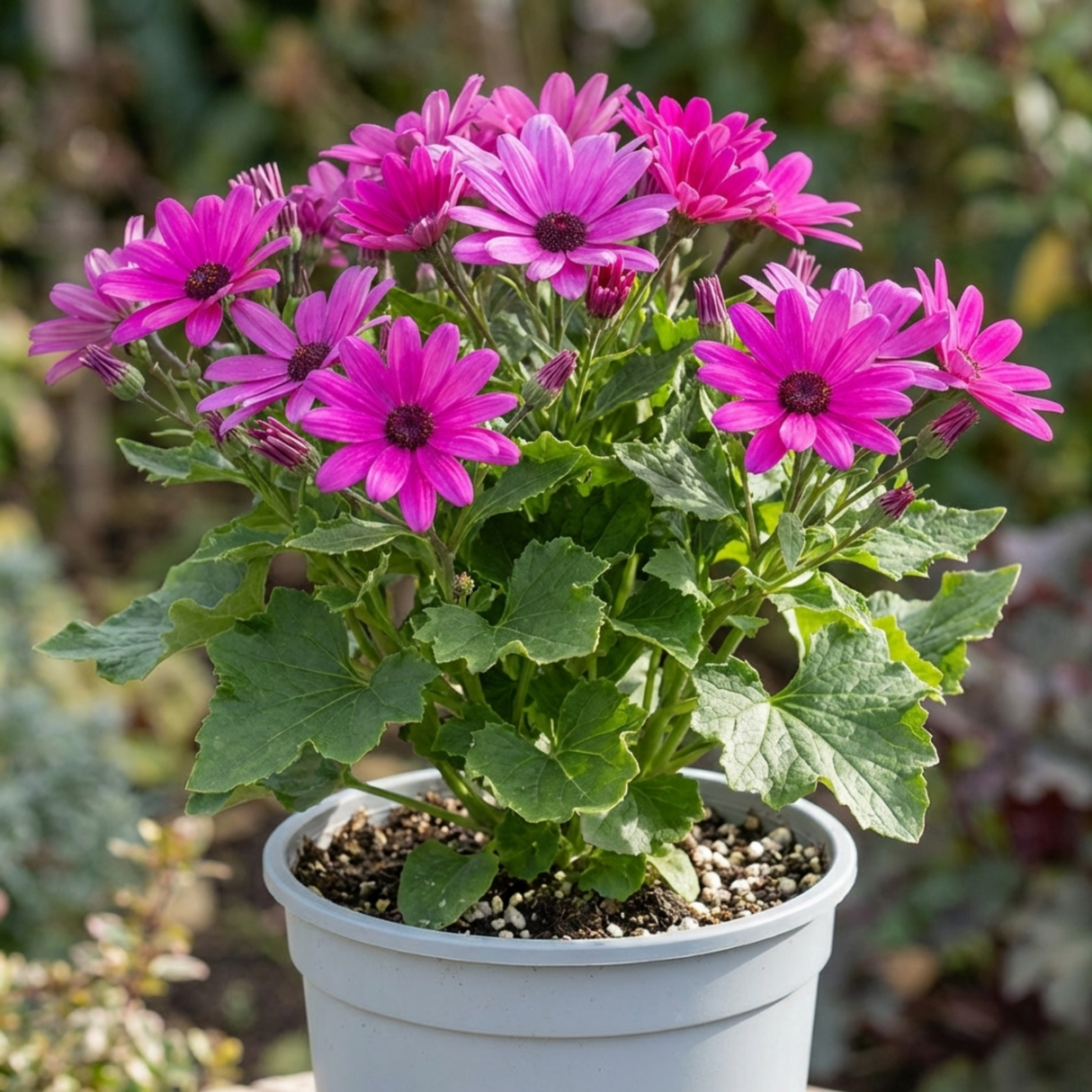 1 Senetti Magenta Pericallis Daisy Plant, Summer Flowering, Outdoor Garden Ready, 6.5 Litre Root-Ball - Frankton's