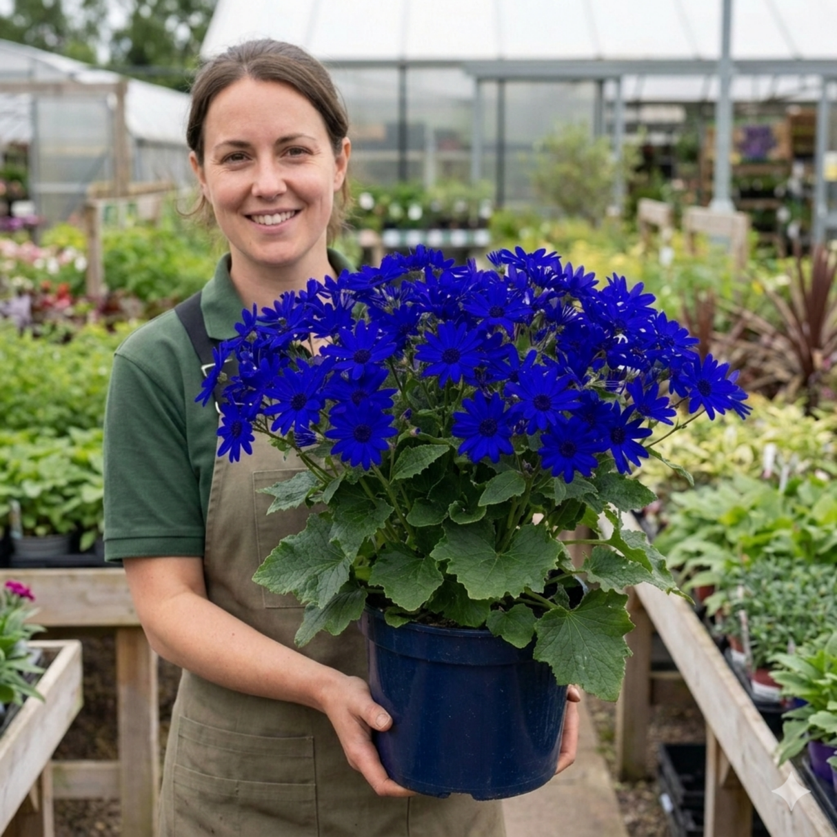 1 Senetti Pericallis Pop Bang Blue Plant, Outdoor Garden Ready Summer Flowering, 6.5 Litre Root Ball - Frankton's