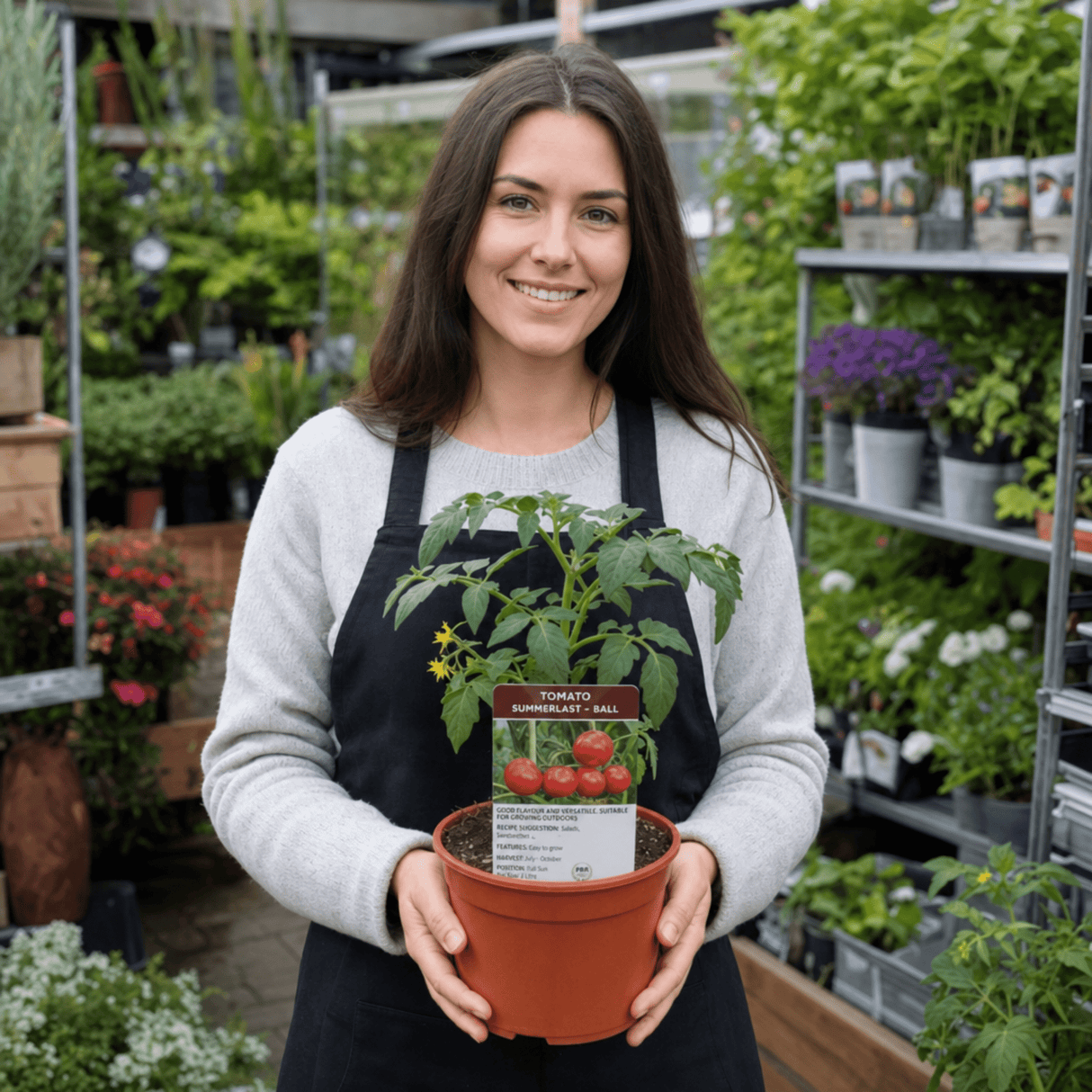 1 Summerlast Tomato Plant, Fresh & Live, Outdoor Garden Ready, Grow Your Own Tomatoes, 2Ltr Root-Ball - Frankton's