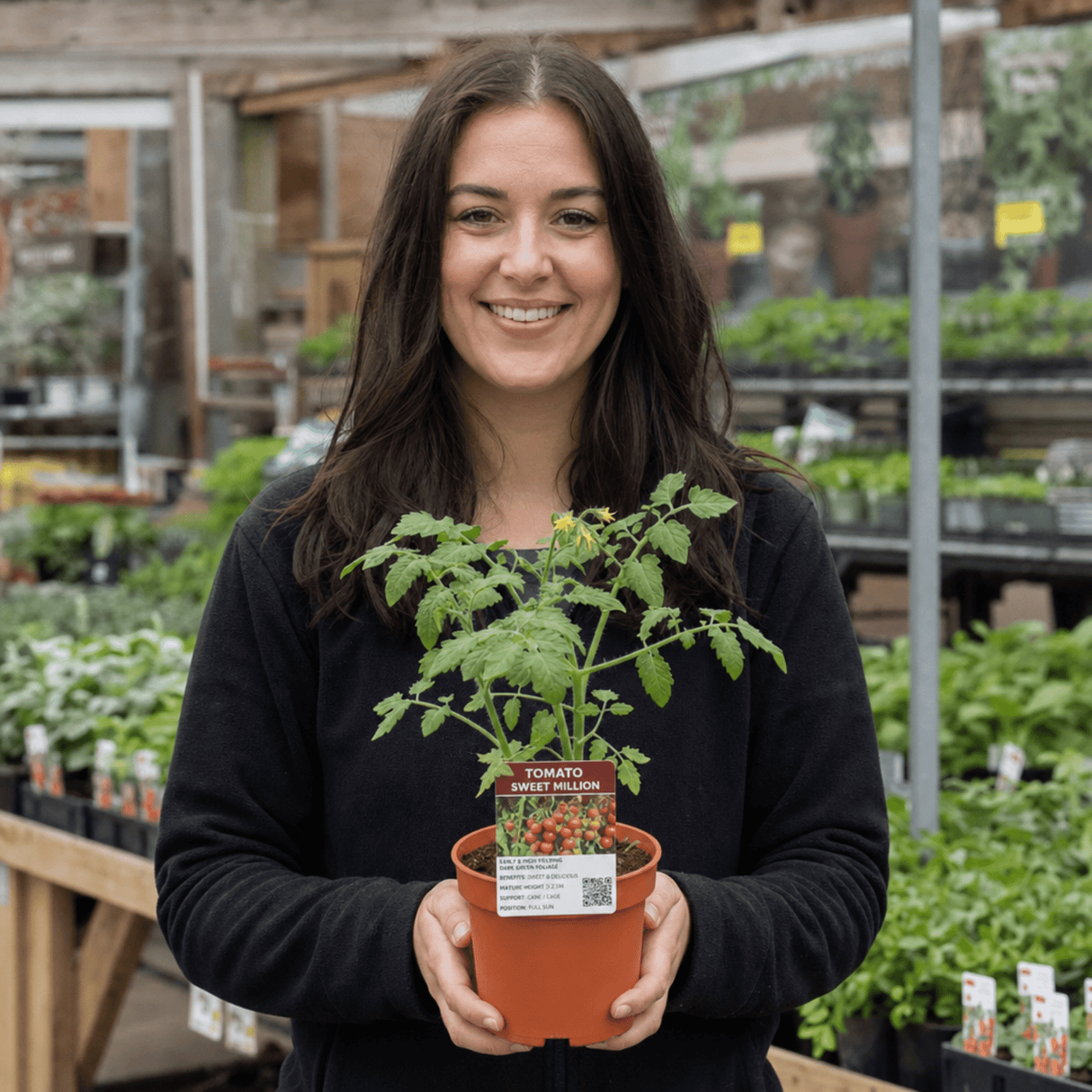 1 Sweet Million Cherry Tomato Plant, Prolific High Yield Vine, Outdoor Garden Ready, 2 Litre Root-Ball - Frankton's