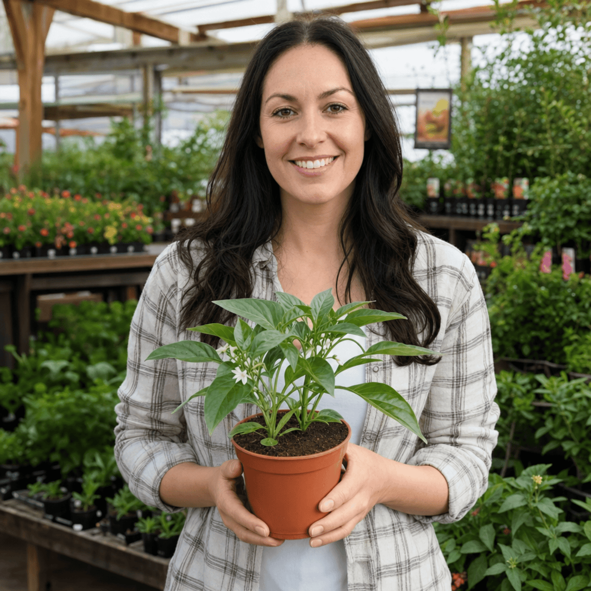 1 Sweet Pepper Live Plant, Snack Yellow Variety, Grow Your Own Peppers, Patio Garden Ready, 2 Litre Root Ball - Frankton's
