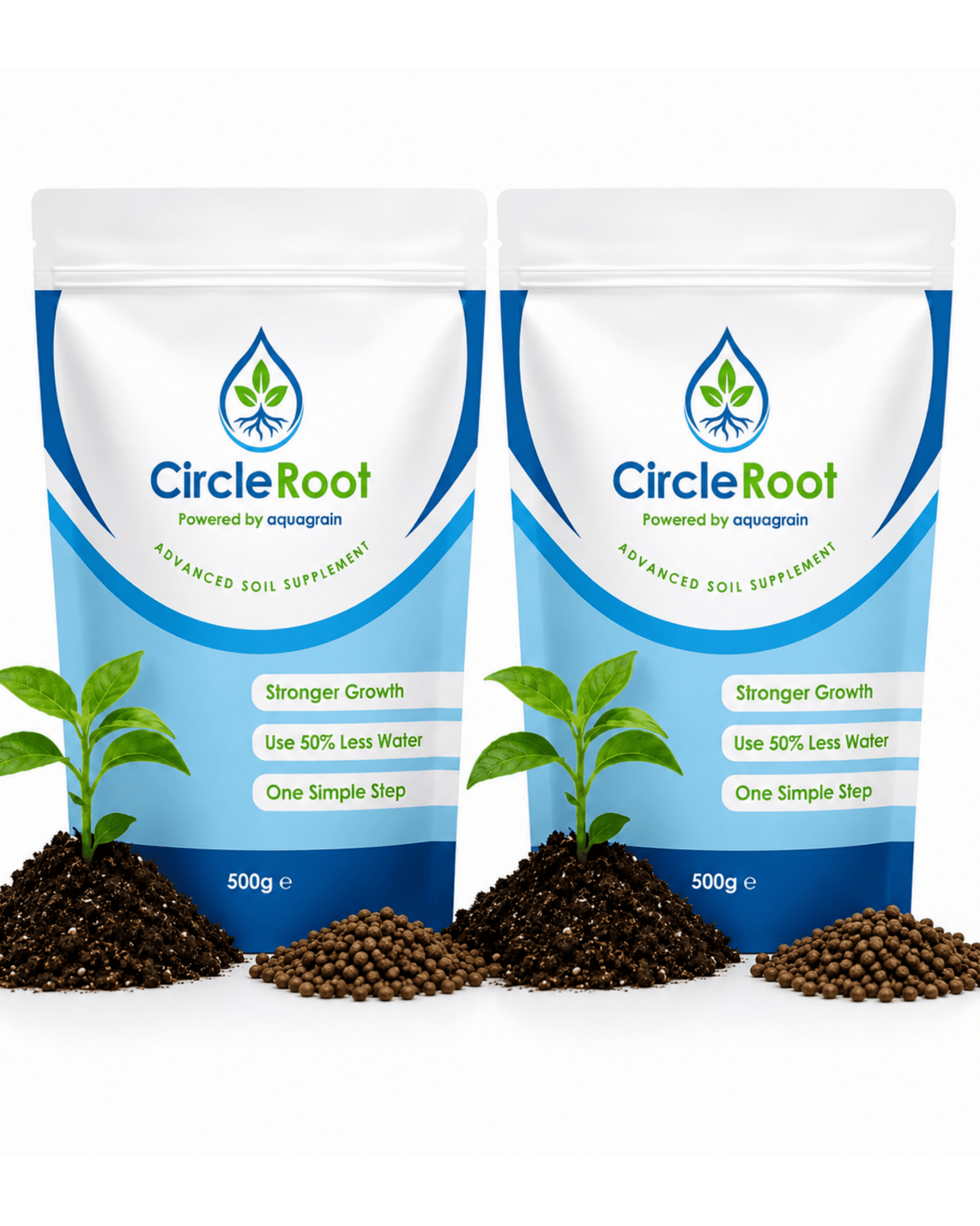 CircleRoot Advanced Soil Enhancer - Use 50% Less Water, 500grm Pouch - Frankton's