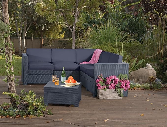 Provence 5 Seater Corner Lounge Set - Graphite - Frankton's