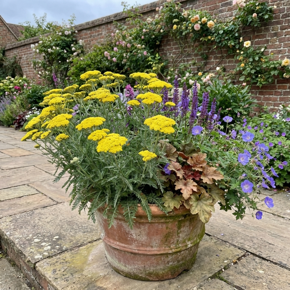 Set of 3 or 6 Achillea Cloth of Gold Yarrow Plants, Hardy Perennial, Bee Friendly Garden Flowers, Outdoor Garden Ready, 1 Litre Root-Ball - Frankton's