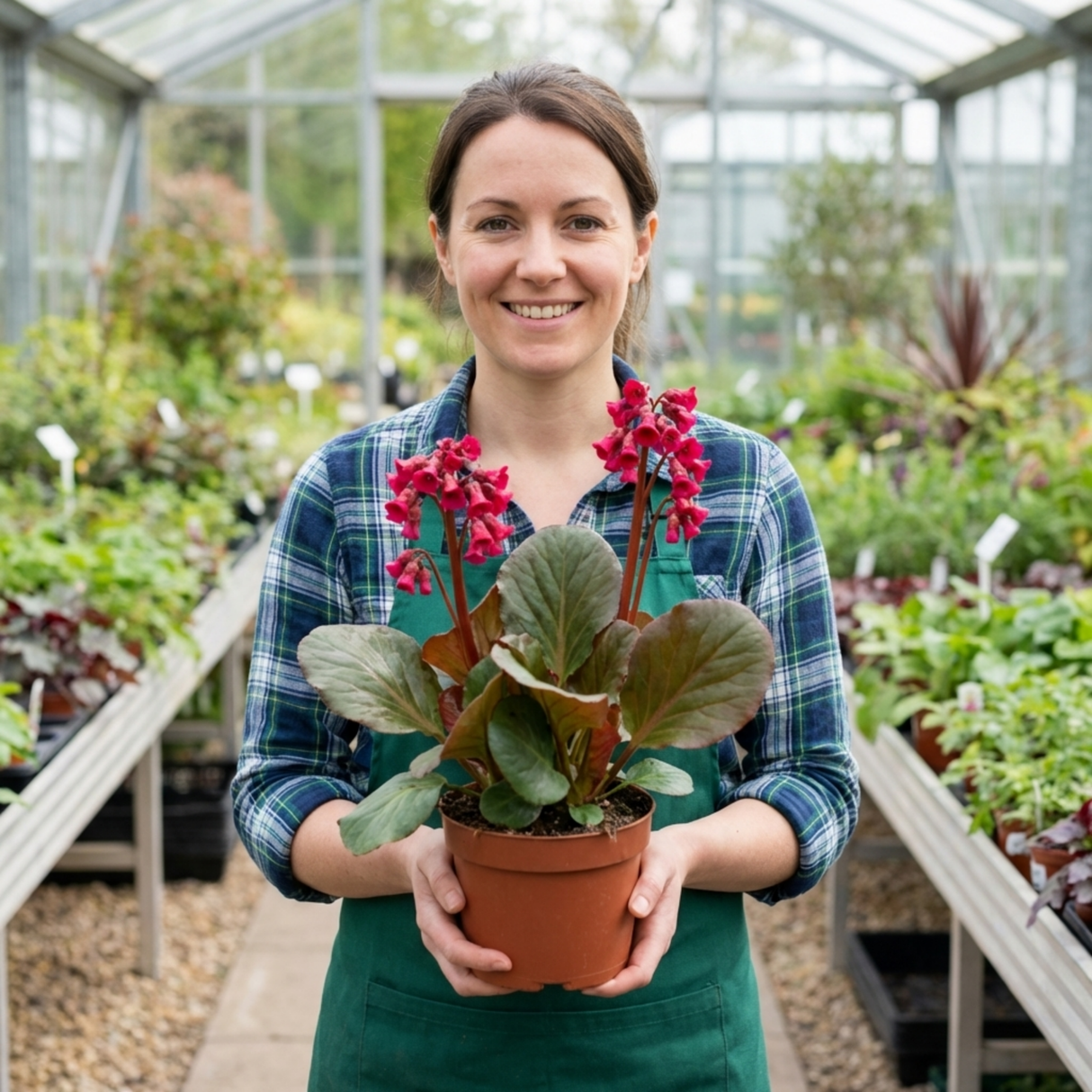 Set of 3 or 6 Bergenia Rotblum Hardy Evergreen Perennial Plants, Pink Flowering Ground Cover, Outdoor Garden Ready, 1 Litre Root-Ball - Frankton's