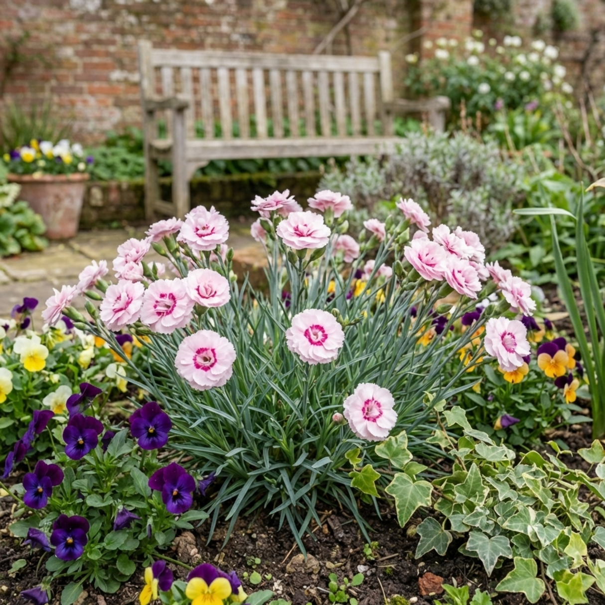 Set of 3 or 6 Carnation Oscar Pink Heart Plants – Fragrant Hardy Perennial Dianthus, Garden Ready, 10.5cm Root-Ball - Frankton's
