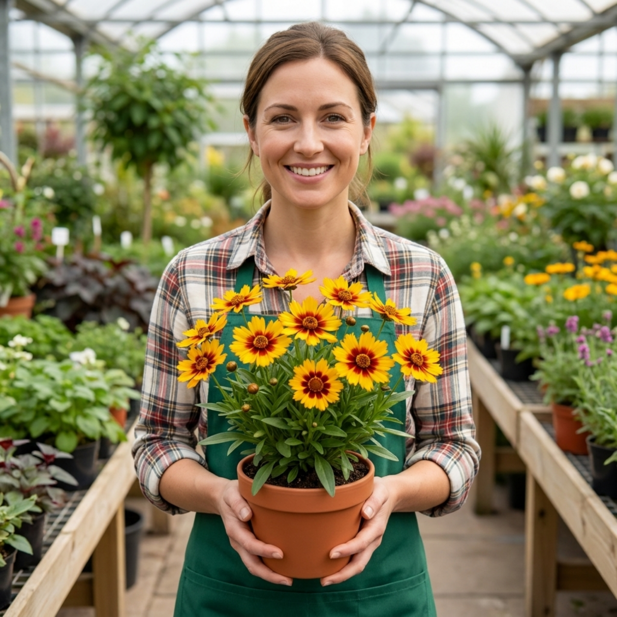 Set of 3 or 6 Coreopsis Uptick Gold Bronze Hardy Perennial Plants, Bee Friendly Summer Flowering, 1 Litre Root Ball - Frankton's