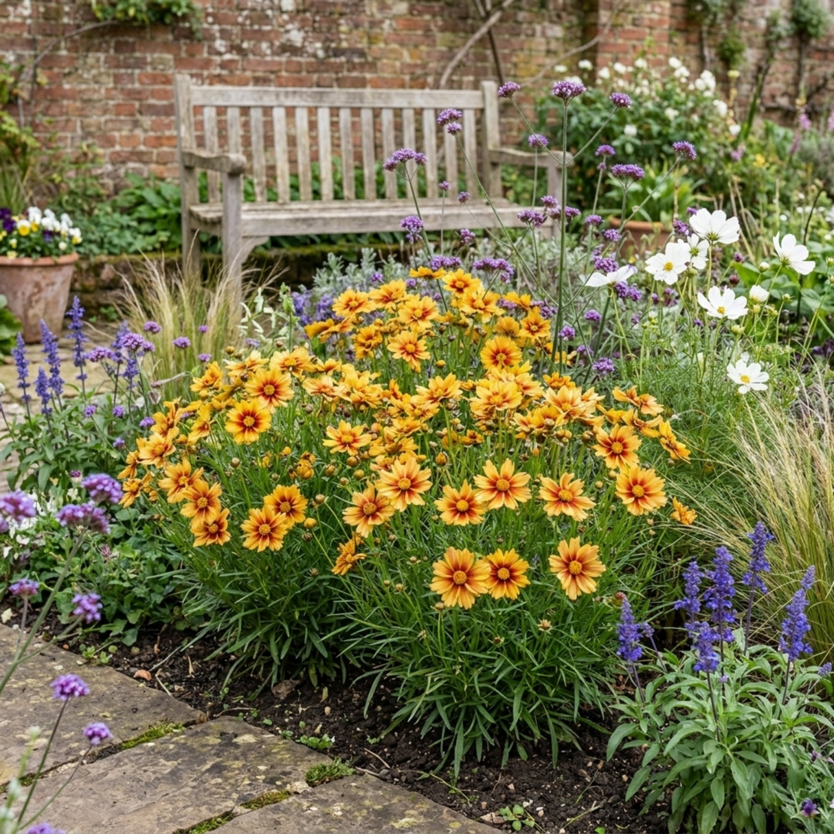 Set of 3 or 6 Coreopsis Uptick Gold Bronze Hardy Perennial Plants, Bee Friendly Summer Flowering, 1 Litre Root Ball - Frankton's