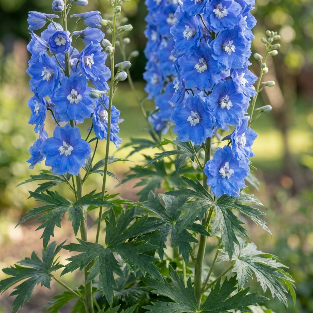Set of 3 or 6 Delphinium Pacific Giants Blue Bird Hardy Perennial Plants, Tall Cottage Garden Flowers, Outdoor Garden Ready, 1 Litre Root-Ball - Frankton's