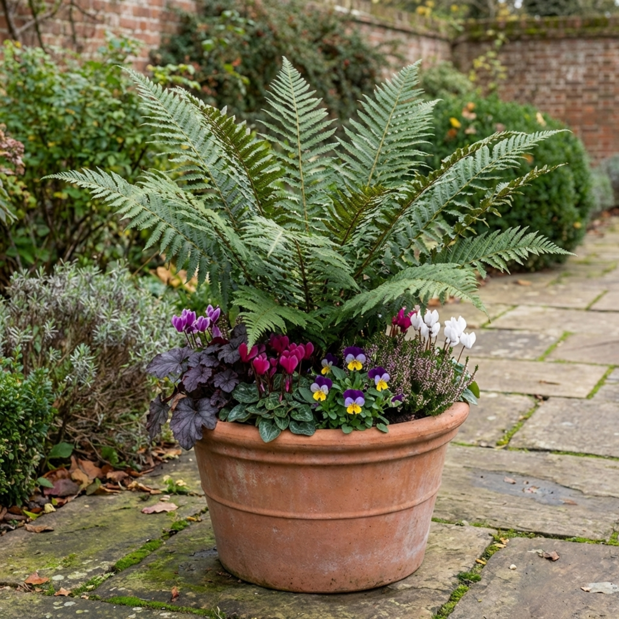 Set of 3 or 6 Dryopteris Atrata Wood Fern Plants, Hardy Evergreen Perennial Ferns for Shade, Outdoor Garden Ready, 1 Litre Root-Ball - Frankton's