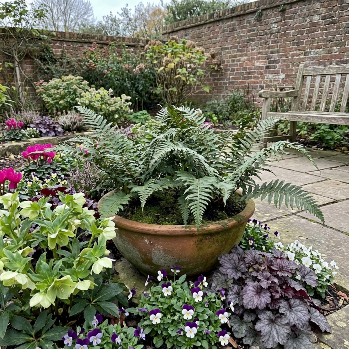 Set of 3 or 6 Dryopteris Atrata Wood Fern Plants, Hardy Evergreen Perennial Ferns for Shade, Outdoor Garden Ready, 1 Litre Root-Ball - Frankton's