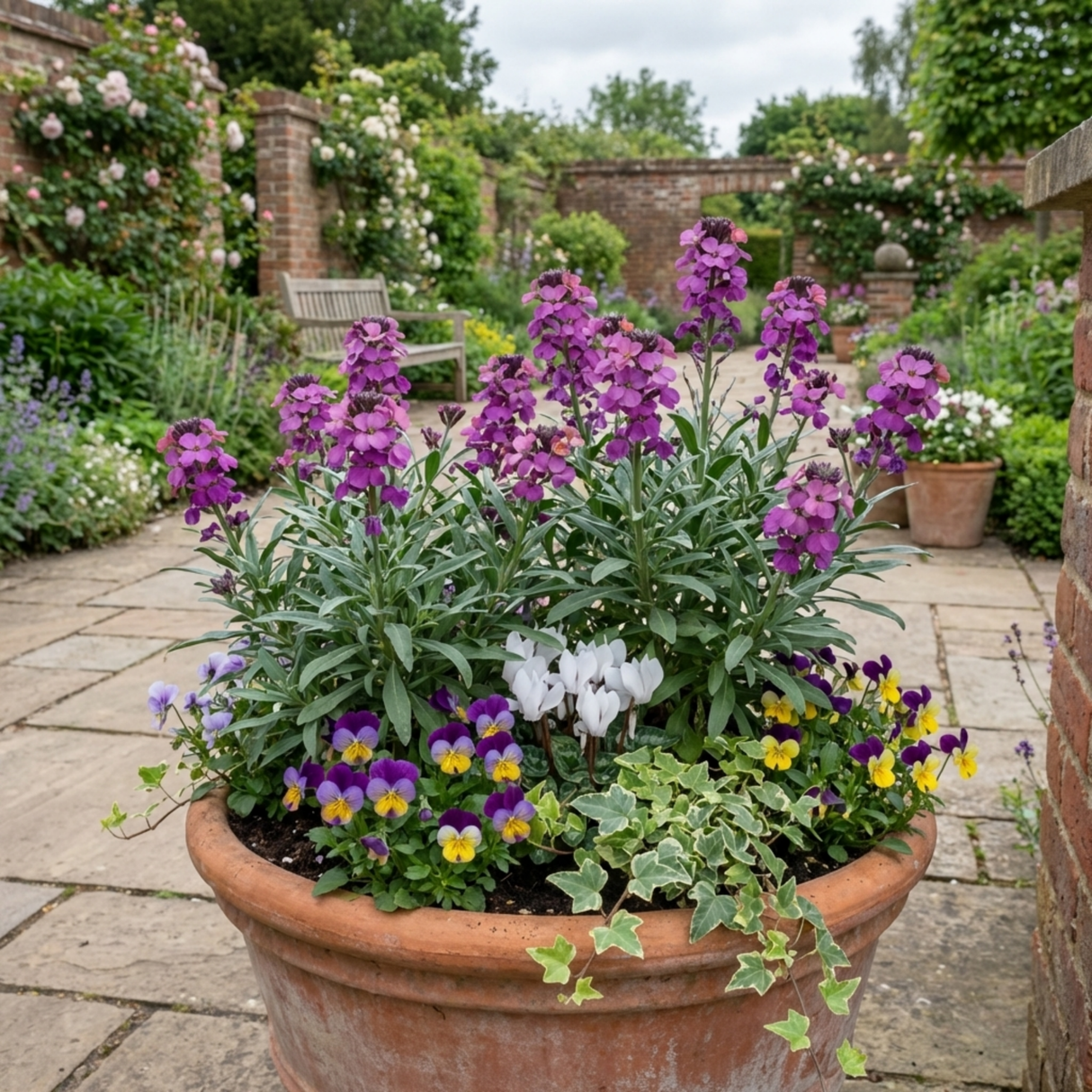 Set of 3 or 6 Erysimum Bowles Mauve Evergreen Hardy Perennial Wallflower Plants, Outdoor Garden Ready, 1 Litre / 11cm Root-Ball - Frankton's