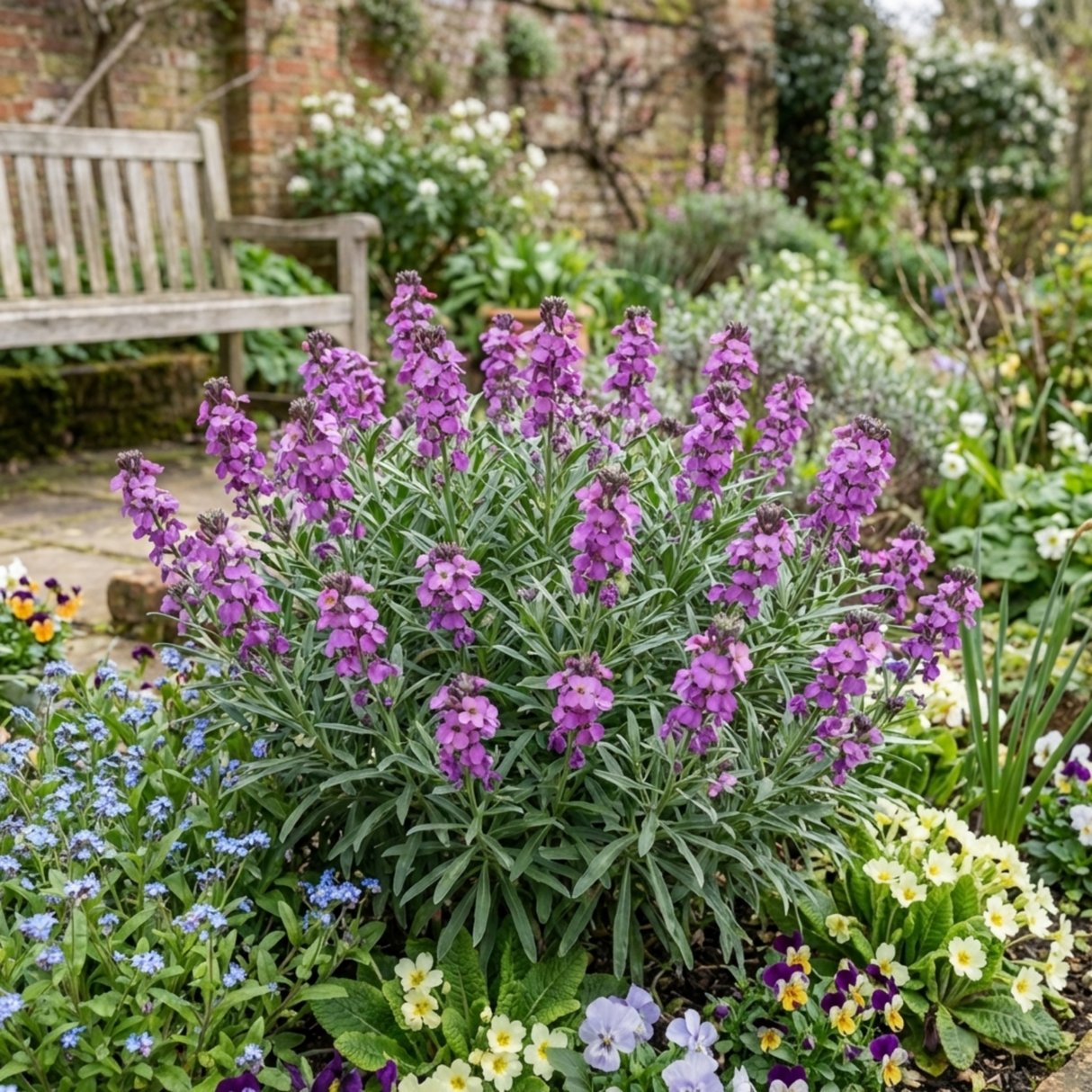 Set of 3 or 6 Erysimum Bowles Mauve Evergreen Hardy Perennial Wallflower Plants, Outdoor Garden Ready, 1 Litre / 11cm Root-Ball - Frankton's