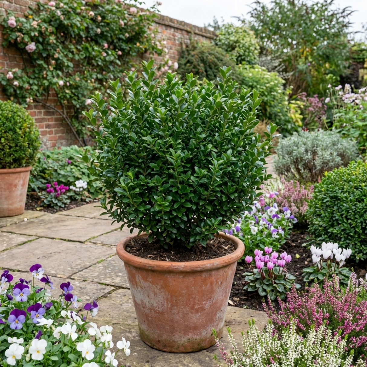 Set of 3 or 6 Euonymus Microphyllus Hardy Evergreen Shrub Plants, Japanese Spindle Hedge, Box Blight Alternative, Outdoor Garden Ready, 1 Litre Root-Ball - Frankton's