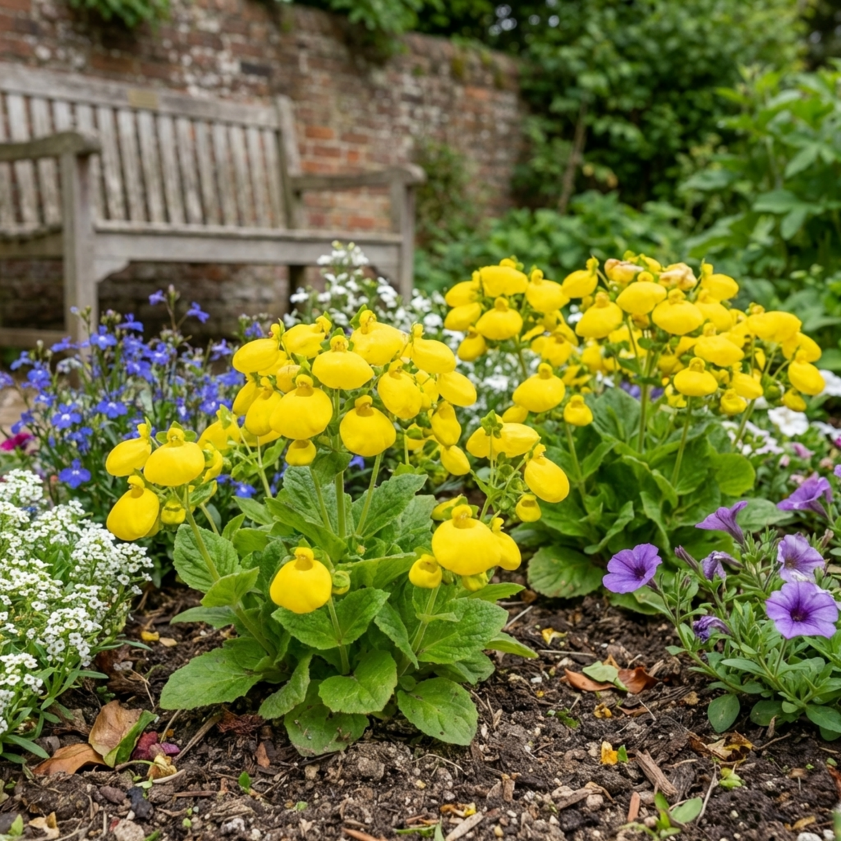 Set of 3 or 6 Garden Ready Plants – Calceolaria Calynopsis ‘Yellow’, Ready to Plant - Frankton's