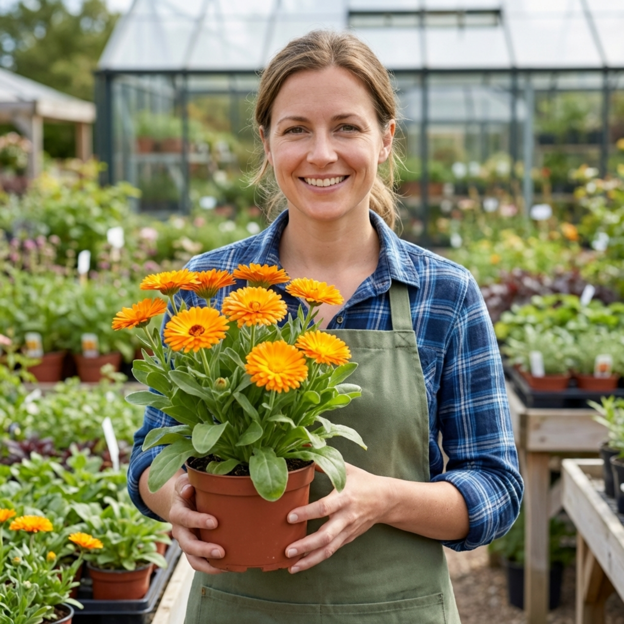 Set of 3 or 6 Garden Ready Plants – Calendula ‘Fiesta Orange’, Ready to Plant - Frankton's