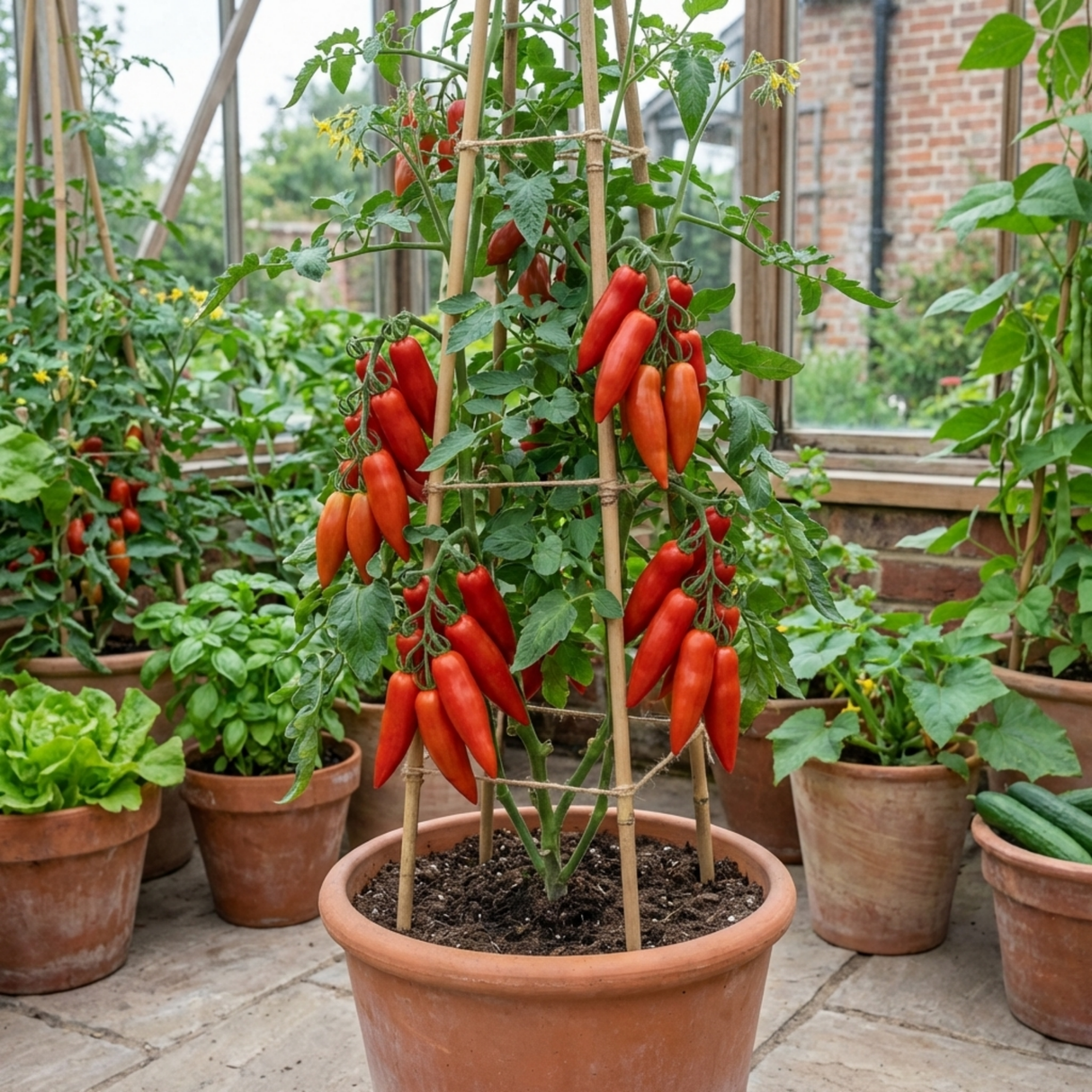 Set of 3 or 6 Grafted Cornabel Tomato Plants, Premium Live Plants, Outdoor & Greenhouse Ready, 1L Root Ball - Frankton's