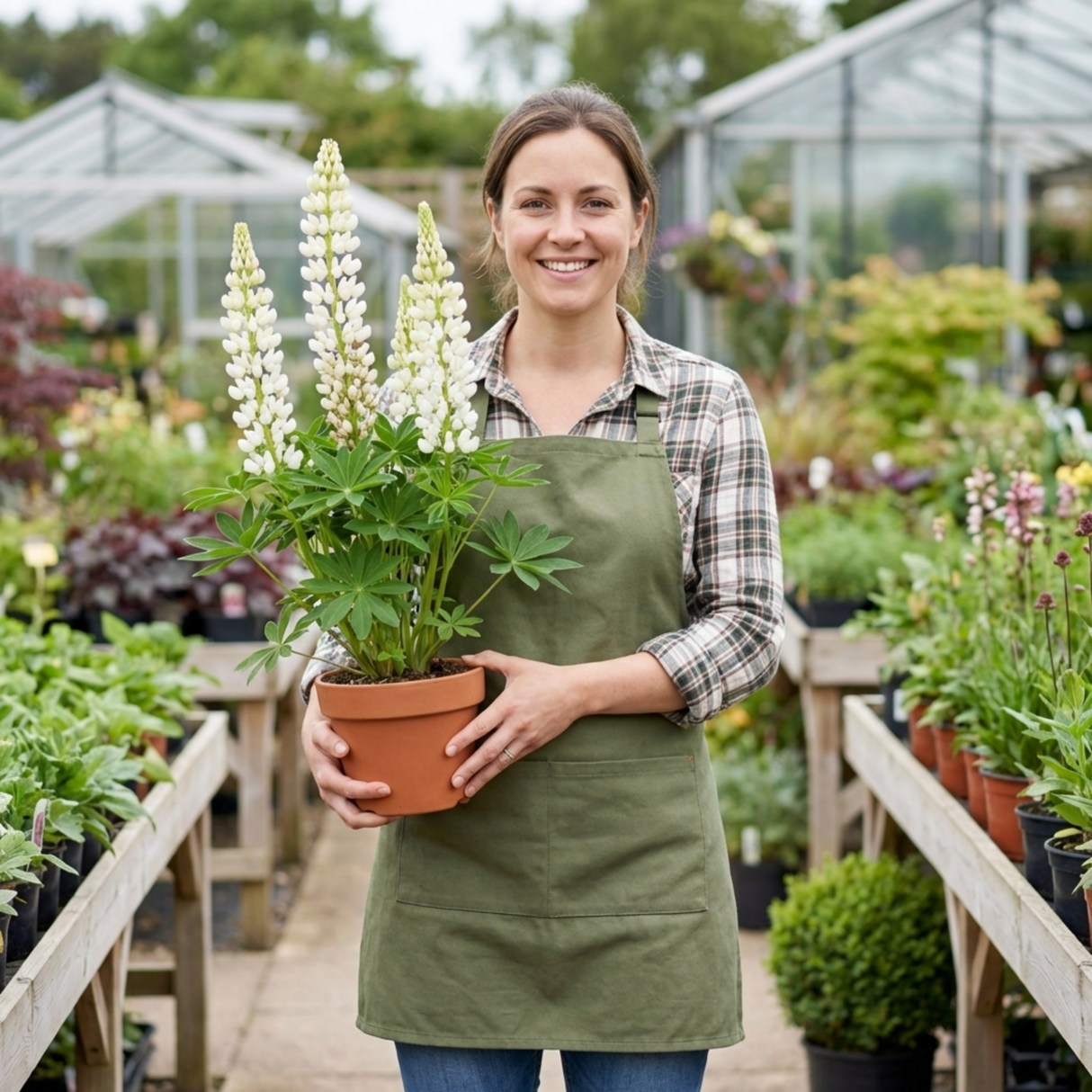 Set of 3 or 6 Hardy Lupin Legendary White Perennial Plants, Bee Friendly Cottage Garden Lupins, 1 Litre Root Ball - Frankton's