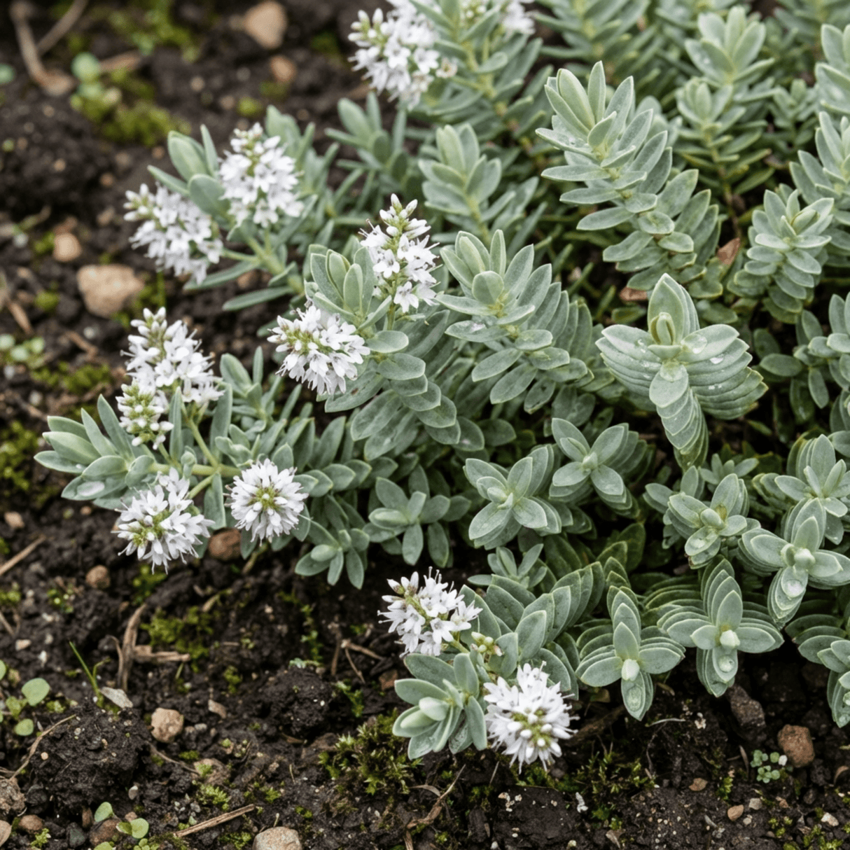 Set of 3 or 6 Hebe Sutherlandii Hardy Evergreen Flowering Perennial Shrub Plants, Outdoor Garden Ready, 1 Litre Root-Ball - Frankton's